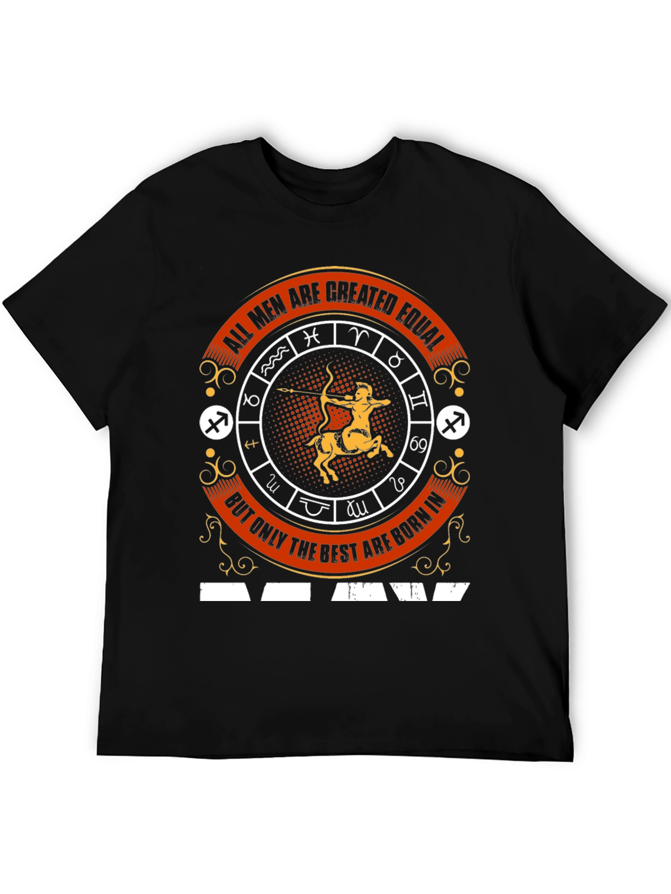 Black Zodiac Sign Graphic Tee - Astrology T-Shirt view 5