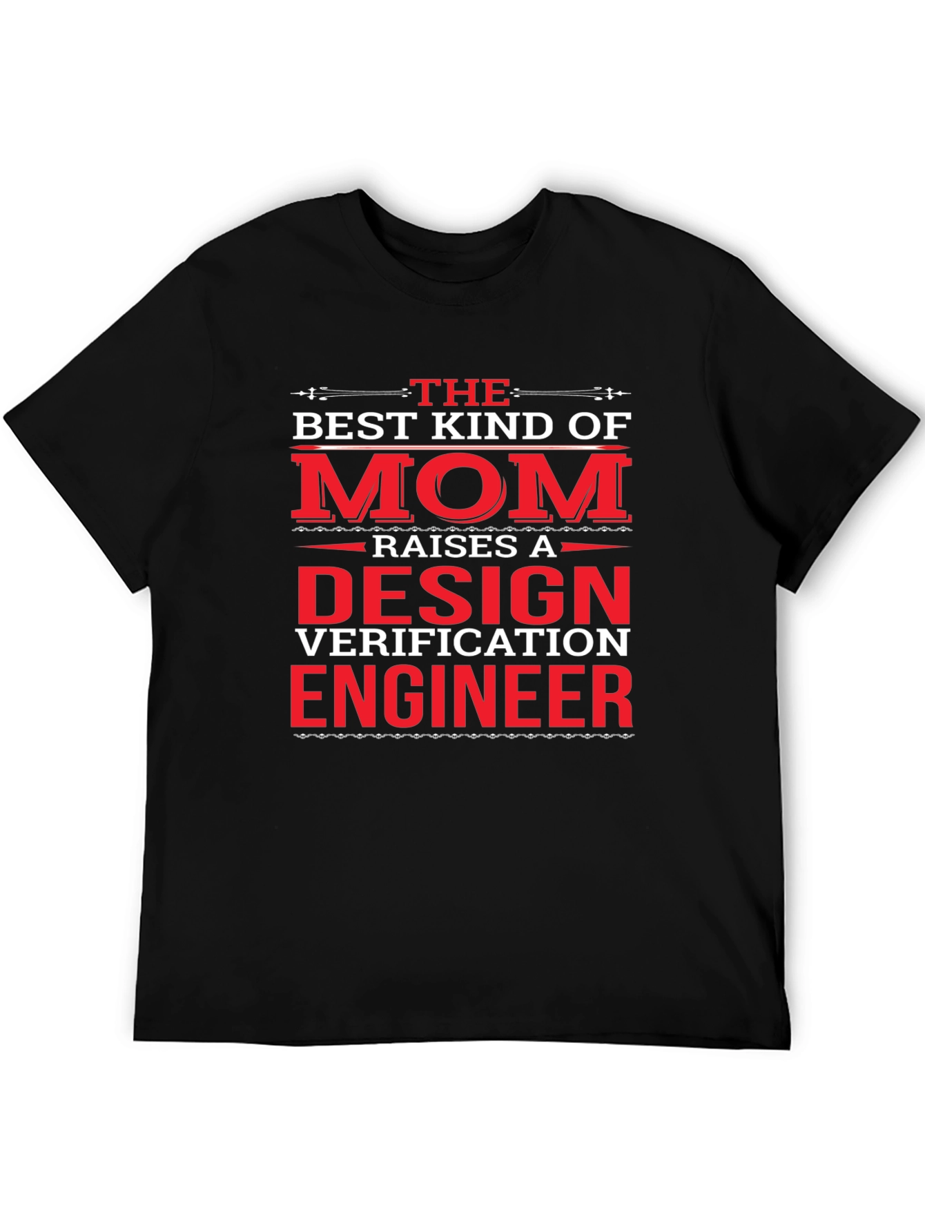 Black Design Verification Engineer Mom T-Shirt view 5