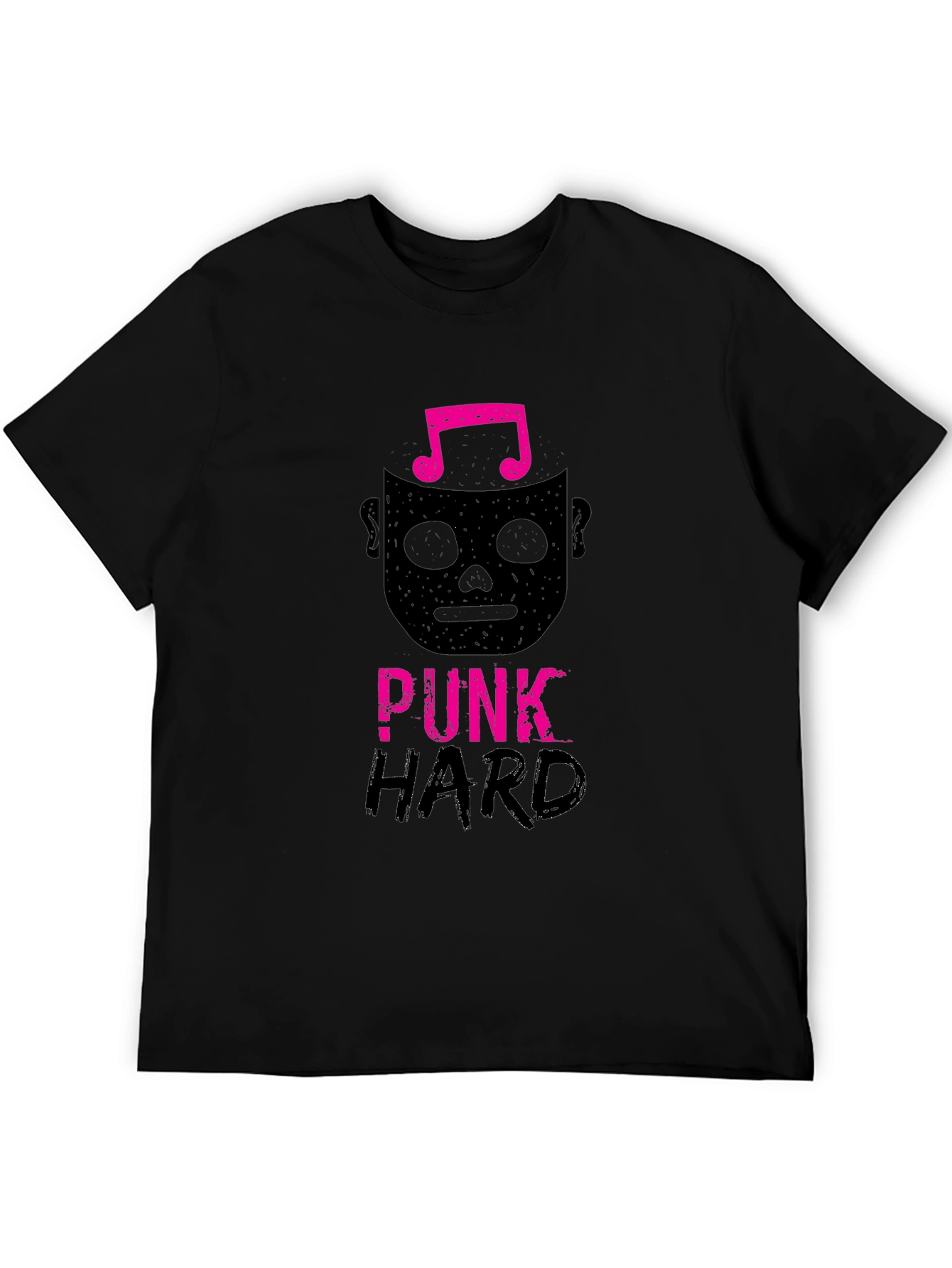 Black Punk Hard Graphic Tee - Black view 5