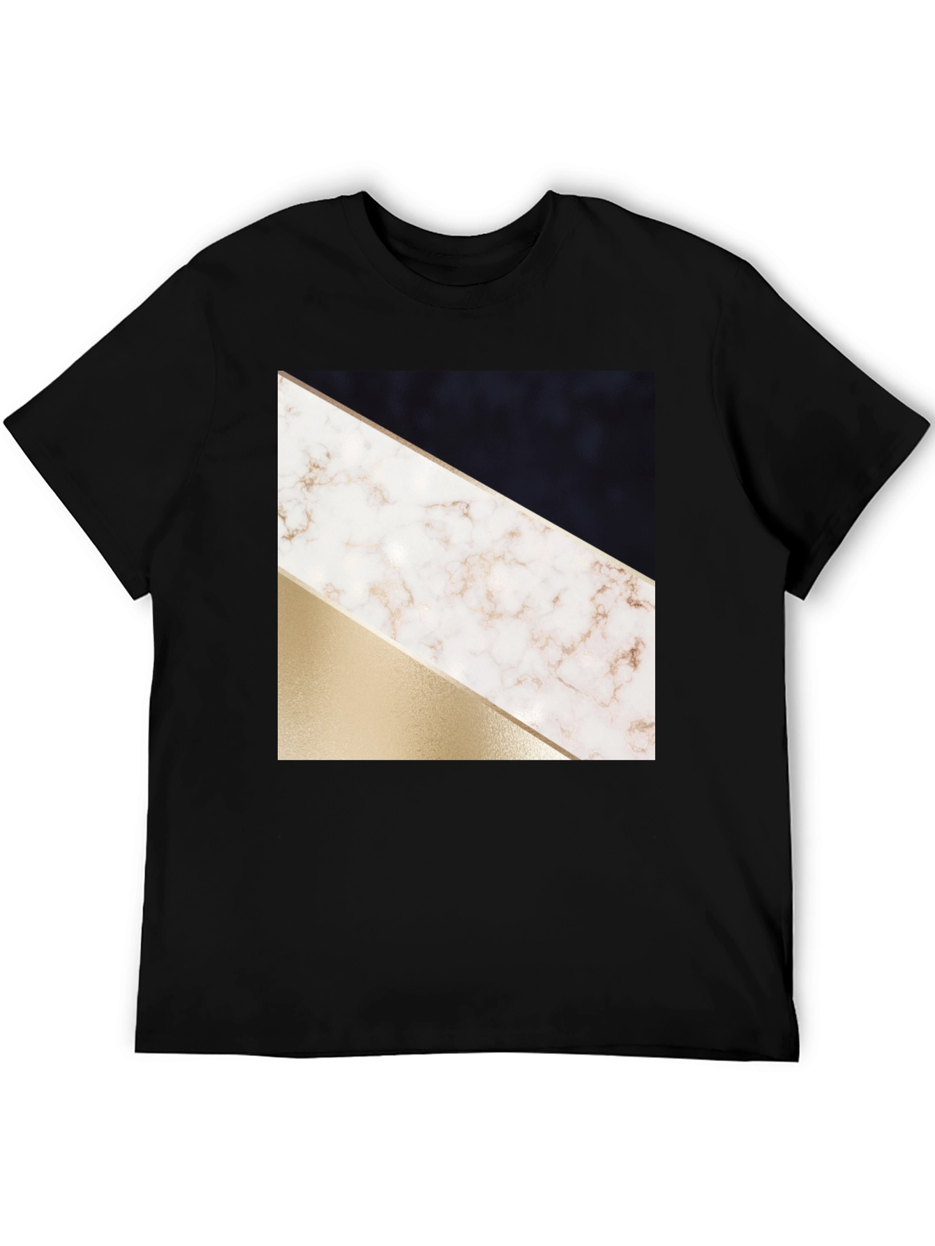 Black Abstract Geometric T-Shirt view 5
