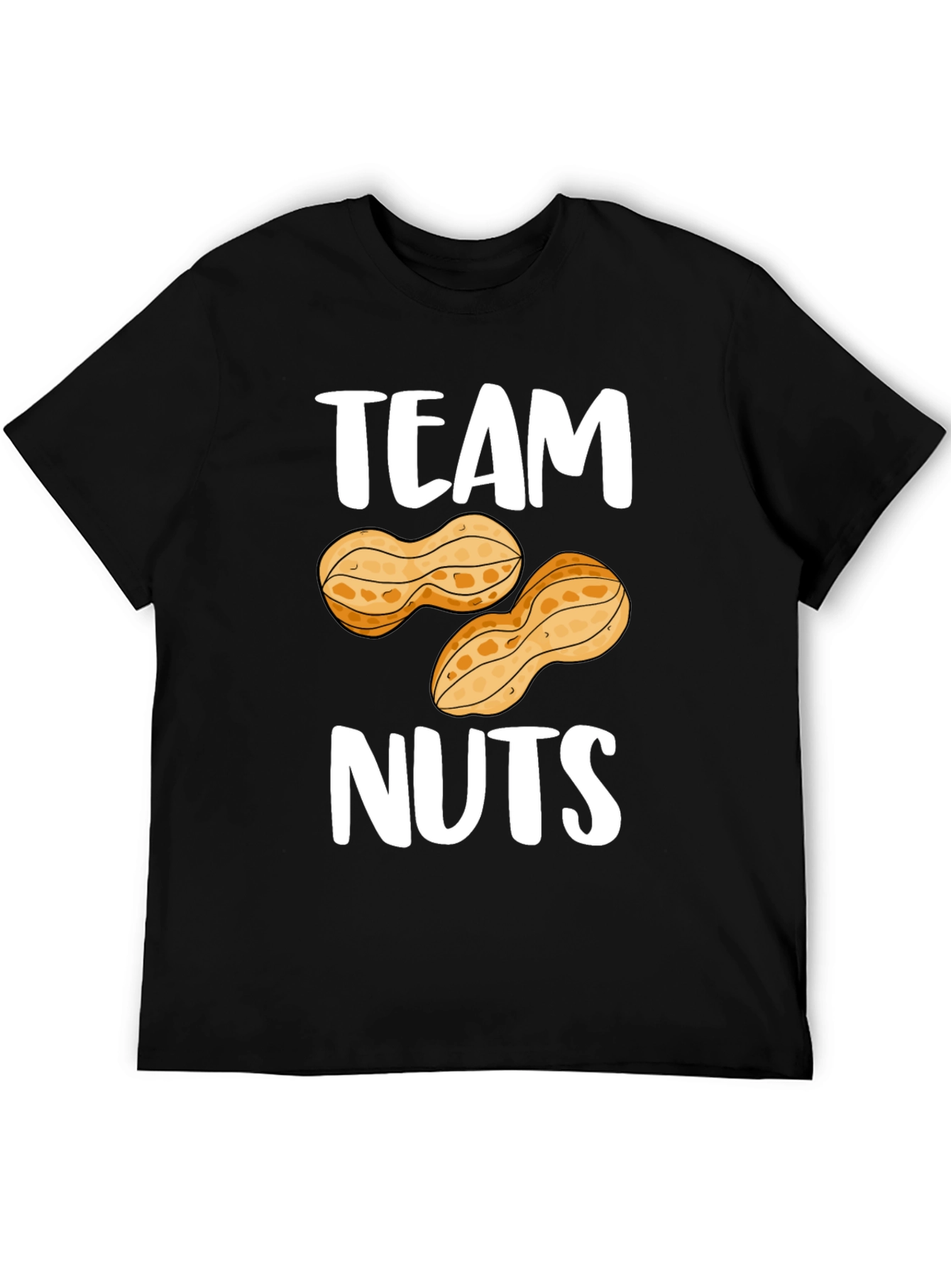 Black Team Nuts Graphic T-Shirt - Funny Peanut Tee view 5