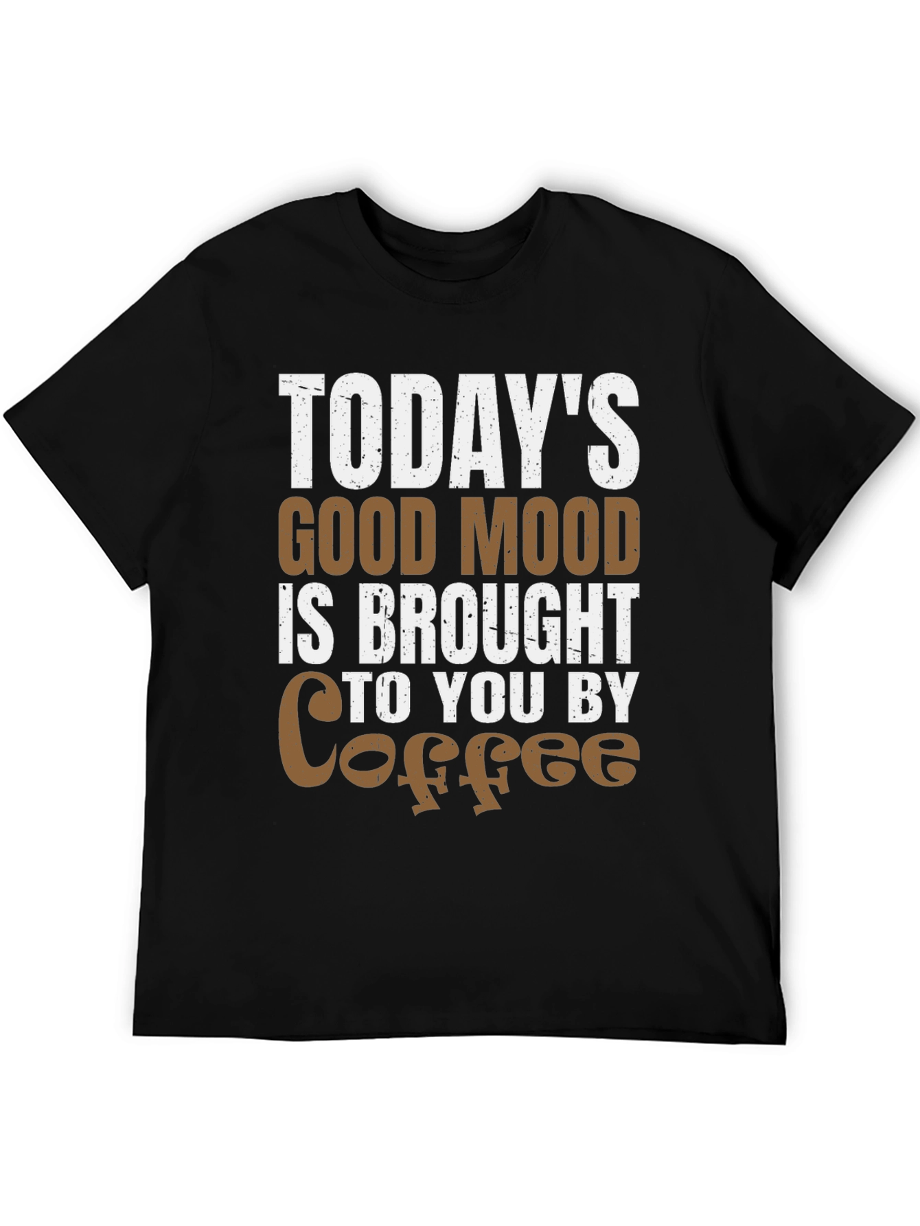 Black Today's Good Mood Coffee T-Shirt view 5