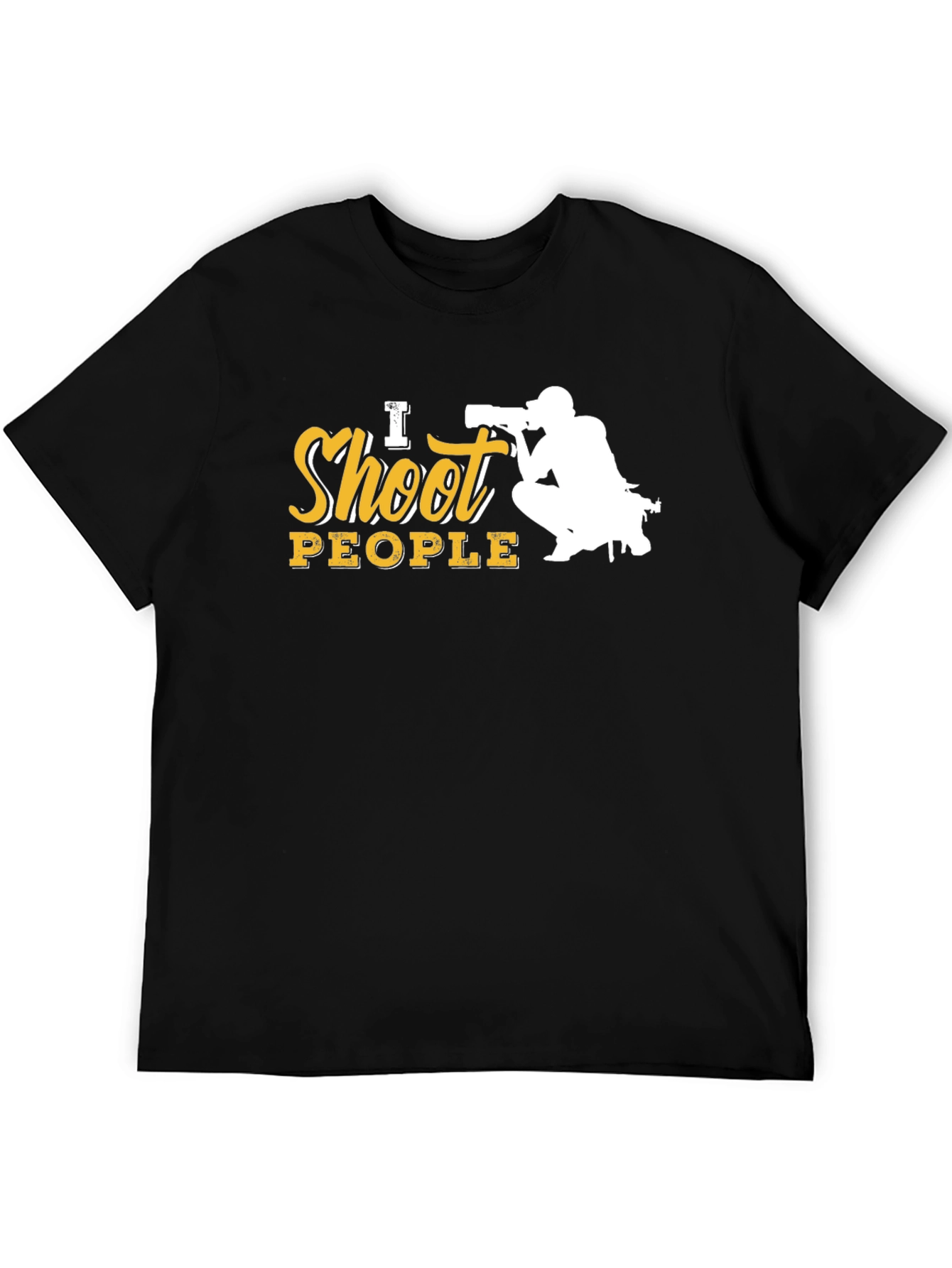 Black I Shoot People Photographer T-Shirt view 5
