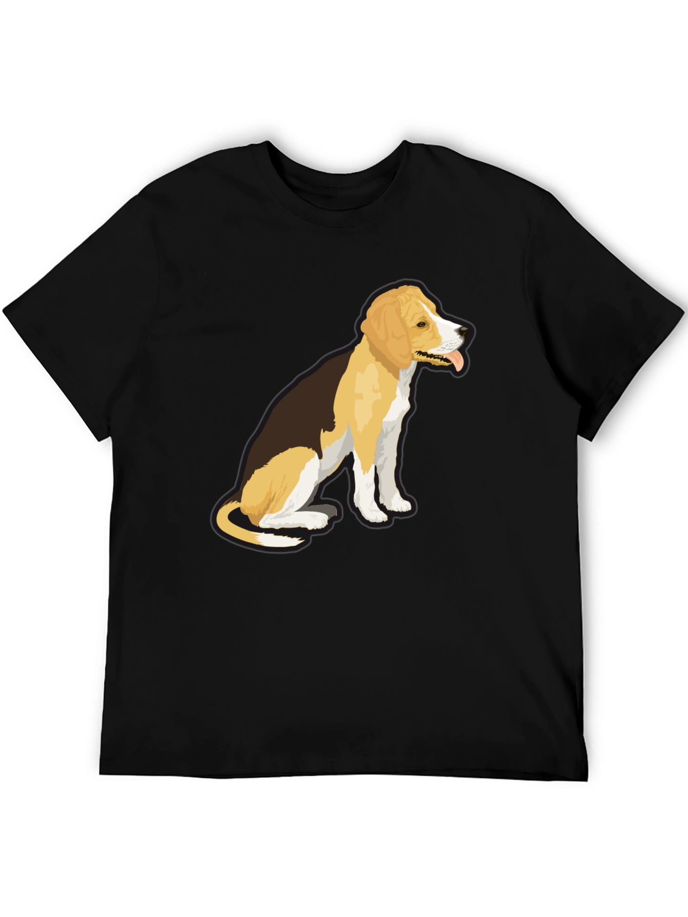 Black Dog Graphic T-Shirt - Black, Casual Wear view 5
