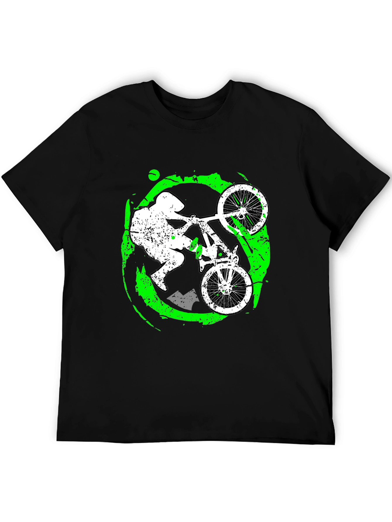 Black Mountain Biker Graphic T-Shirt - Black view 5
