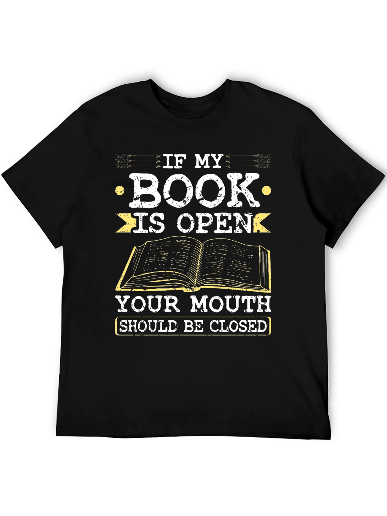 Black Book Lover's T-Shirt: If My Book Is Open view 5