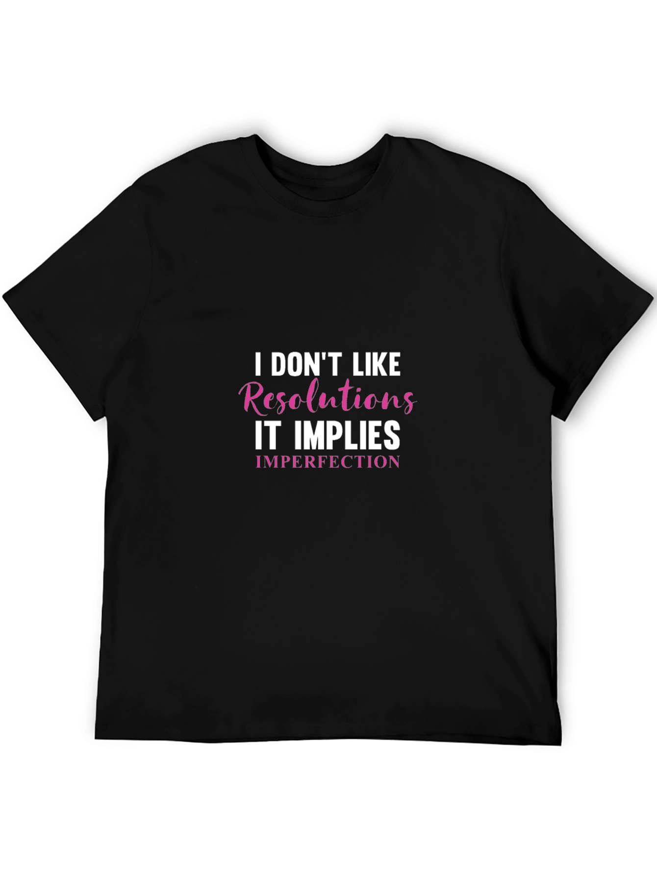 Black Funny 'Resolutions' Graphic T-Shirt view 5