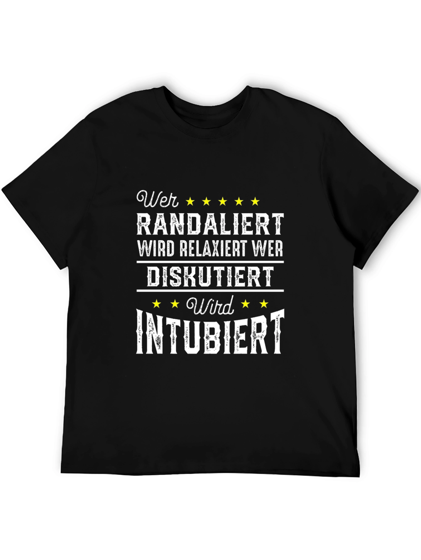 Black Humorous Medical T-Shirt - Wer Randaliert Design view 5