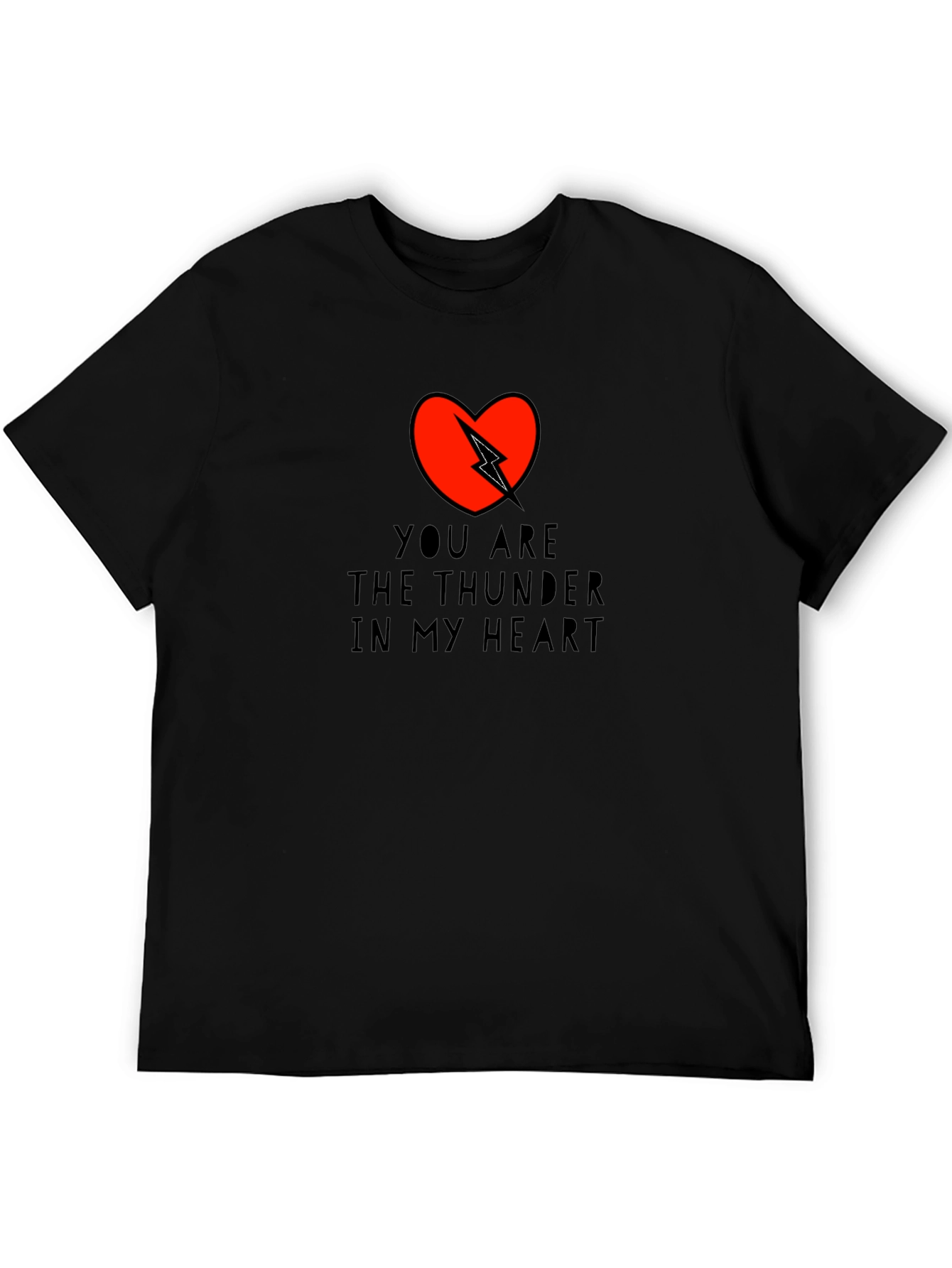 Black Thunder in My Heart Graphic Tee - Love & Emotion view 5