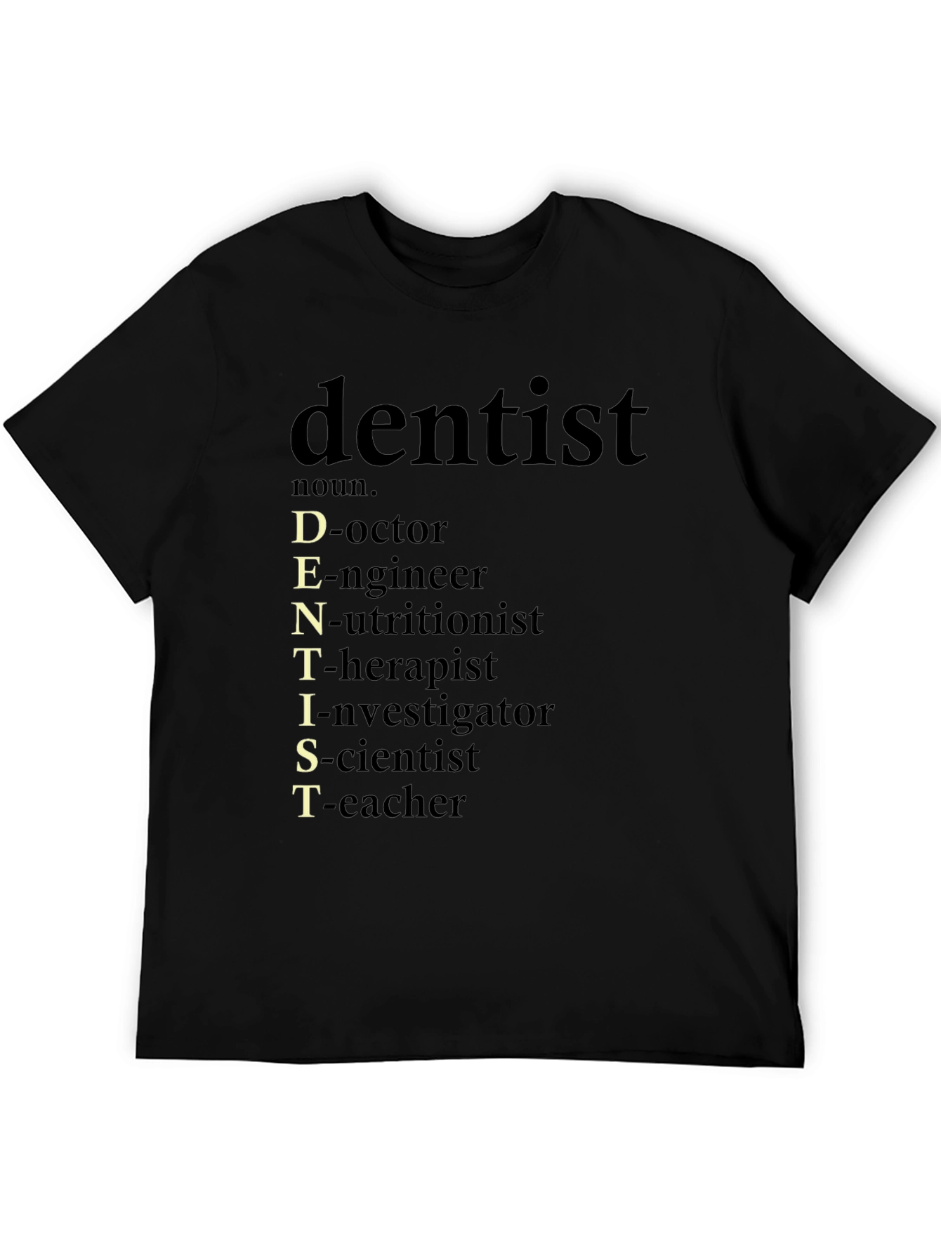 Black Dentist Definition Black Graphic Tee view 5