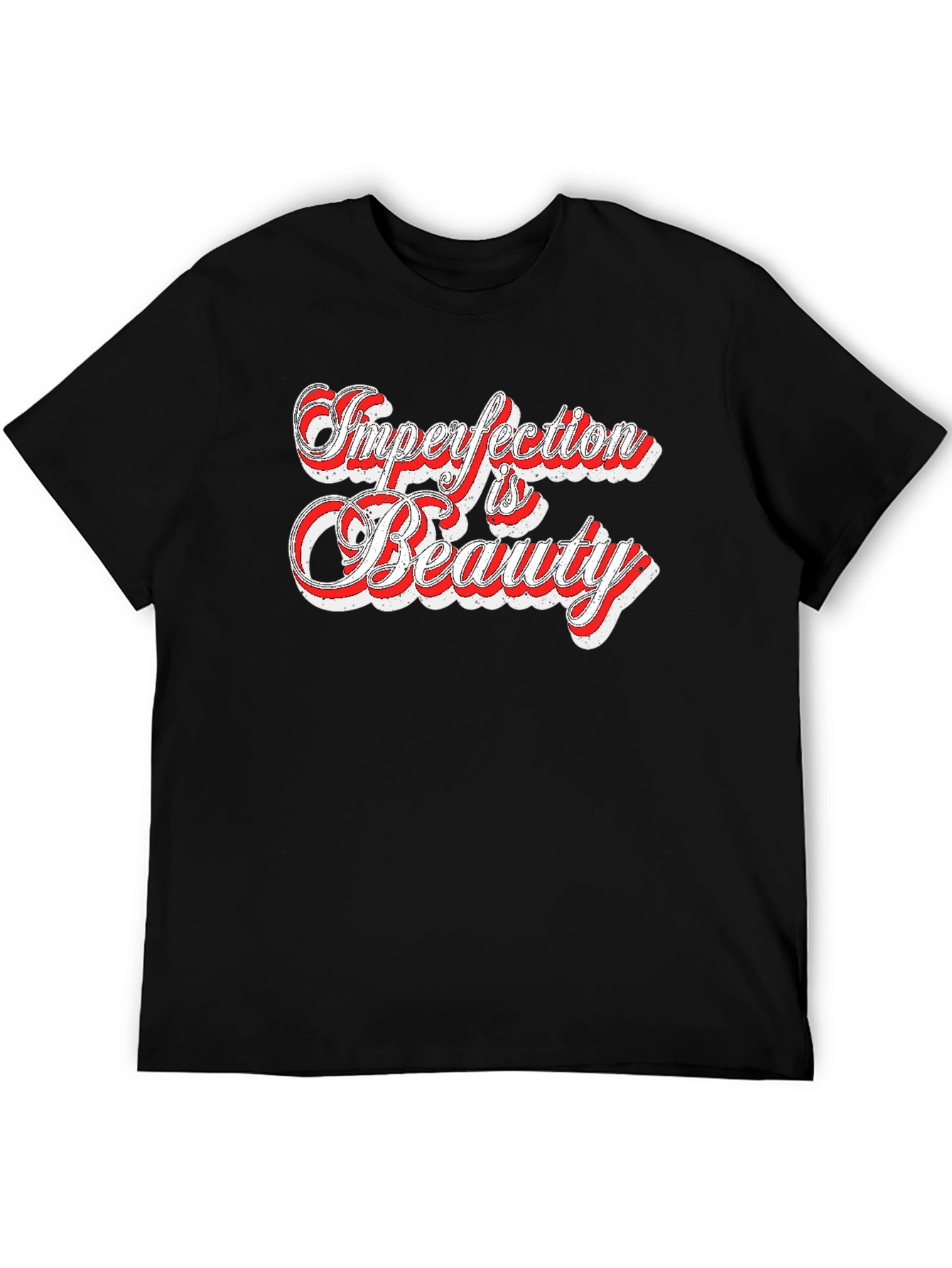 Black Imperfection is Beauty Graphic Tee - Black view 5