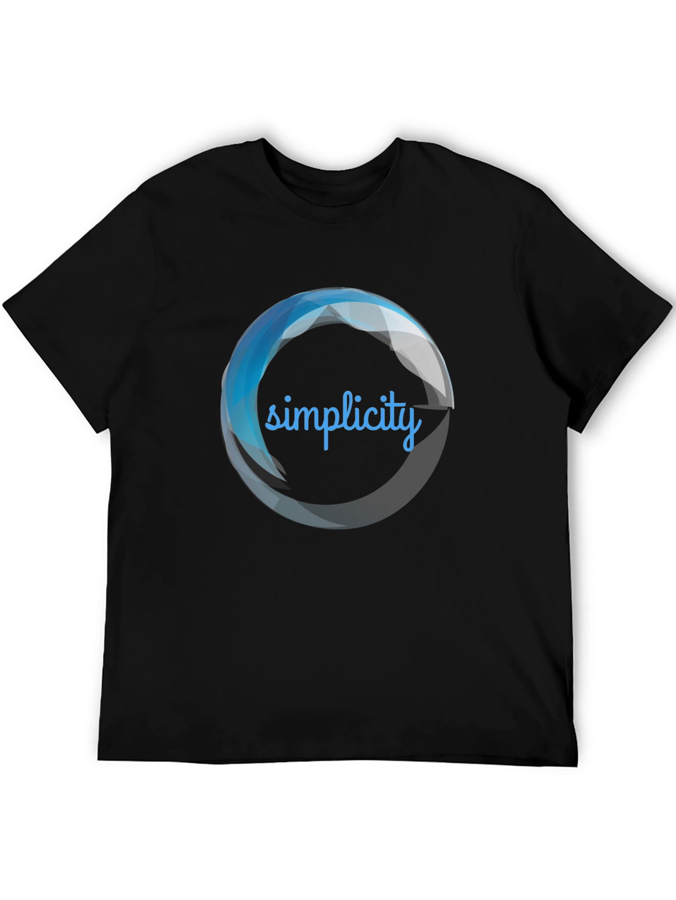Black Simplicity Graphic Black T-Shirt for Men view 5
