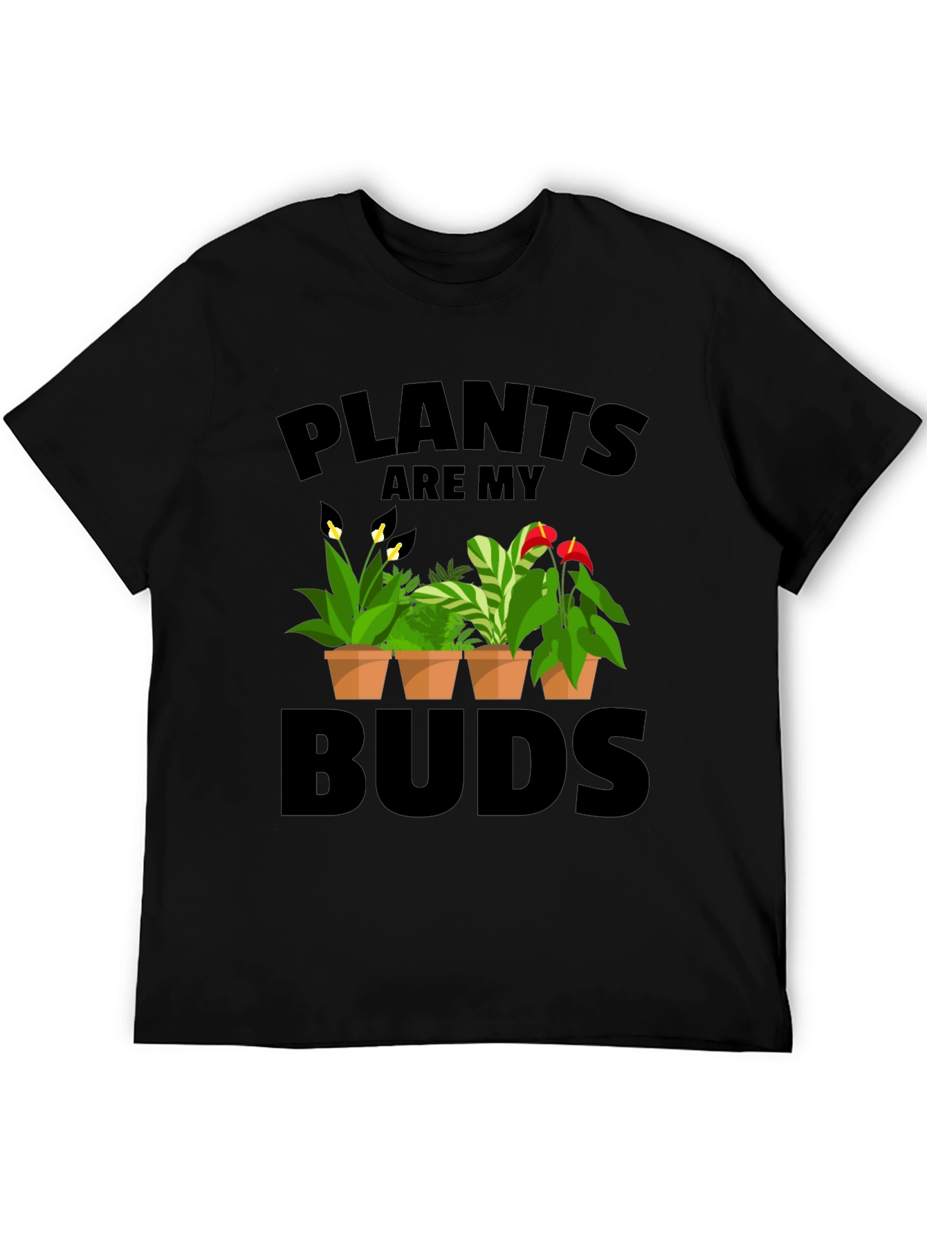 Black Plants Are My Buds Graphic T-Shirt view 5
