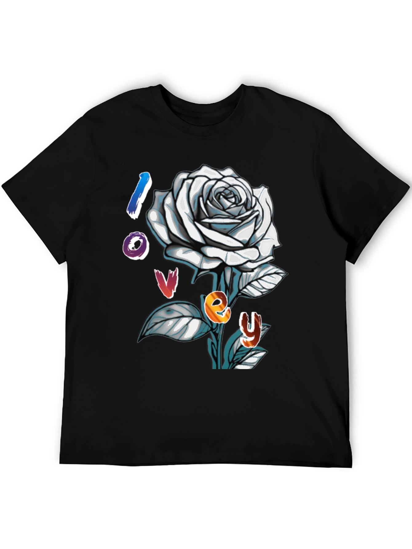Black Rose Lovey Graphic Tee view 5