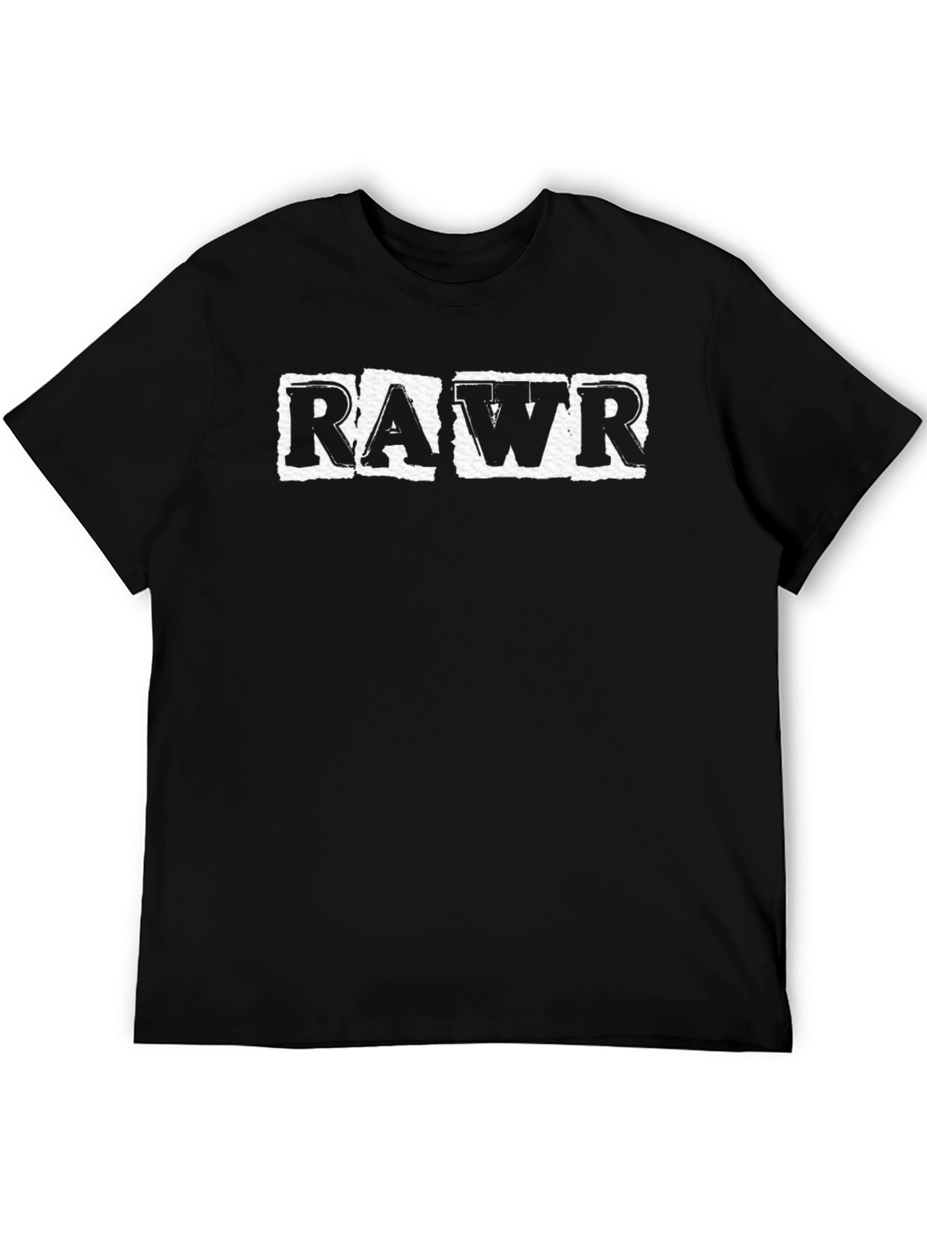 Black RAWR Graphic Tee - Funny Dinosaur Lover Shirt view 5