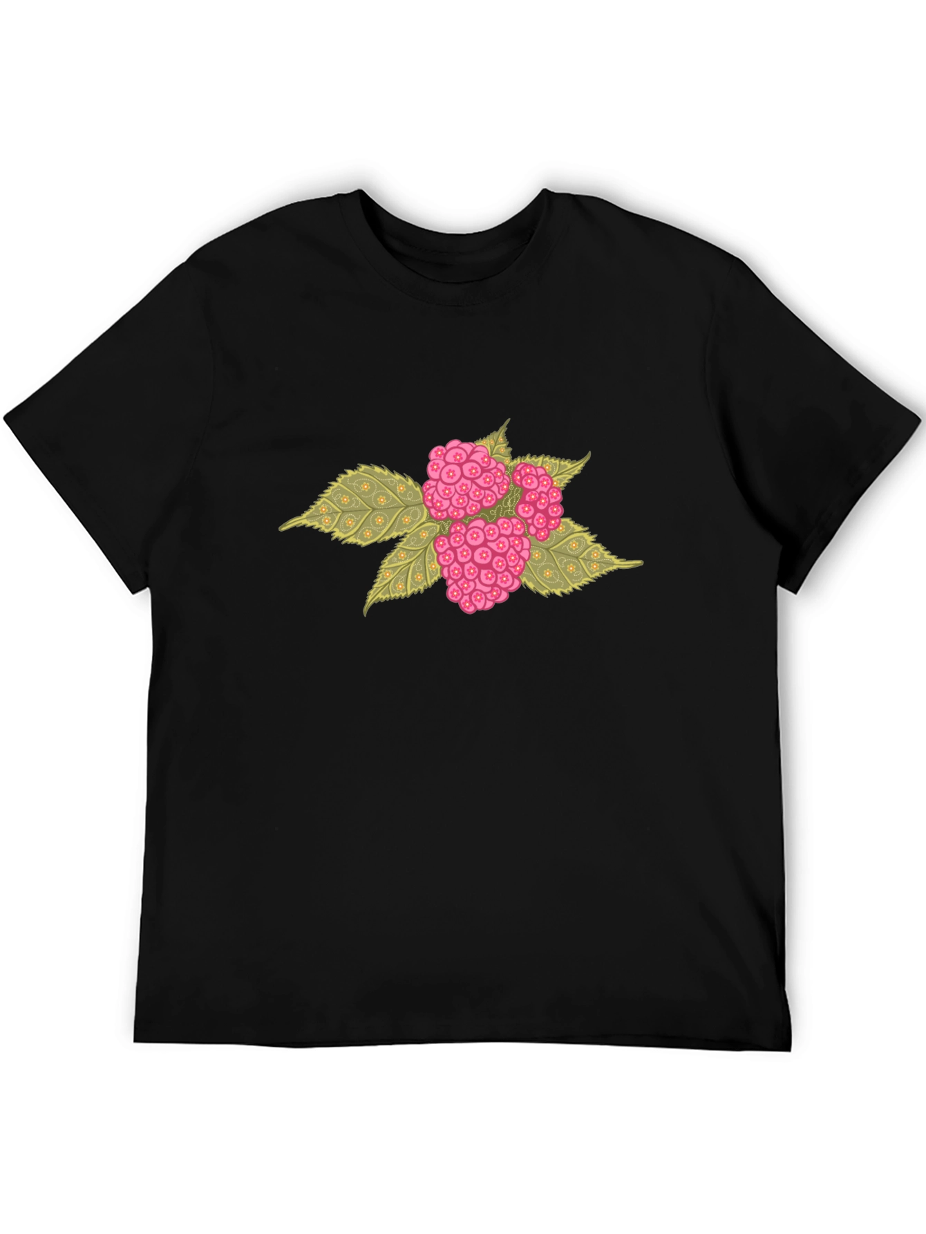 Black Raspberry Graphic Black T-Shirt view 5