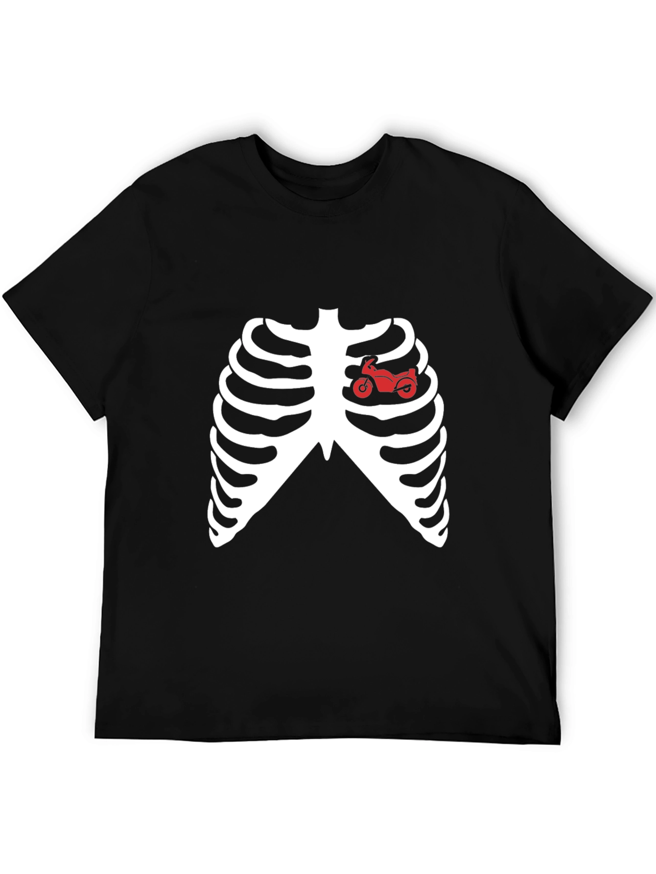 Black Motorcycle Heartbeat T-Shirt view 5