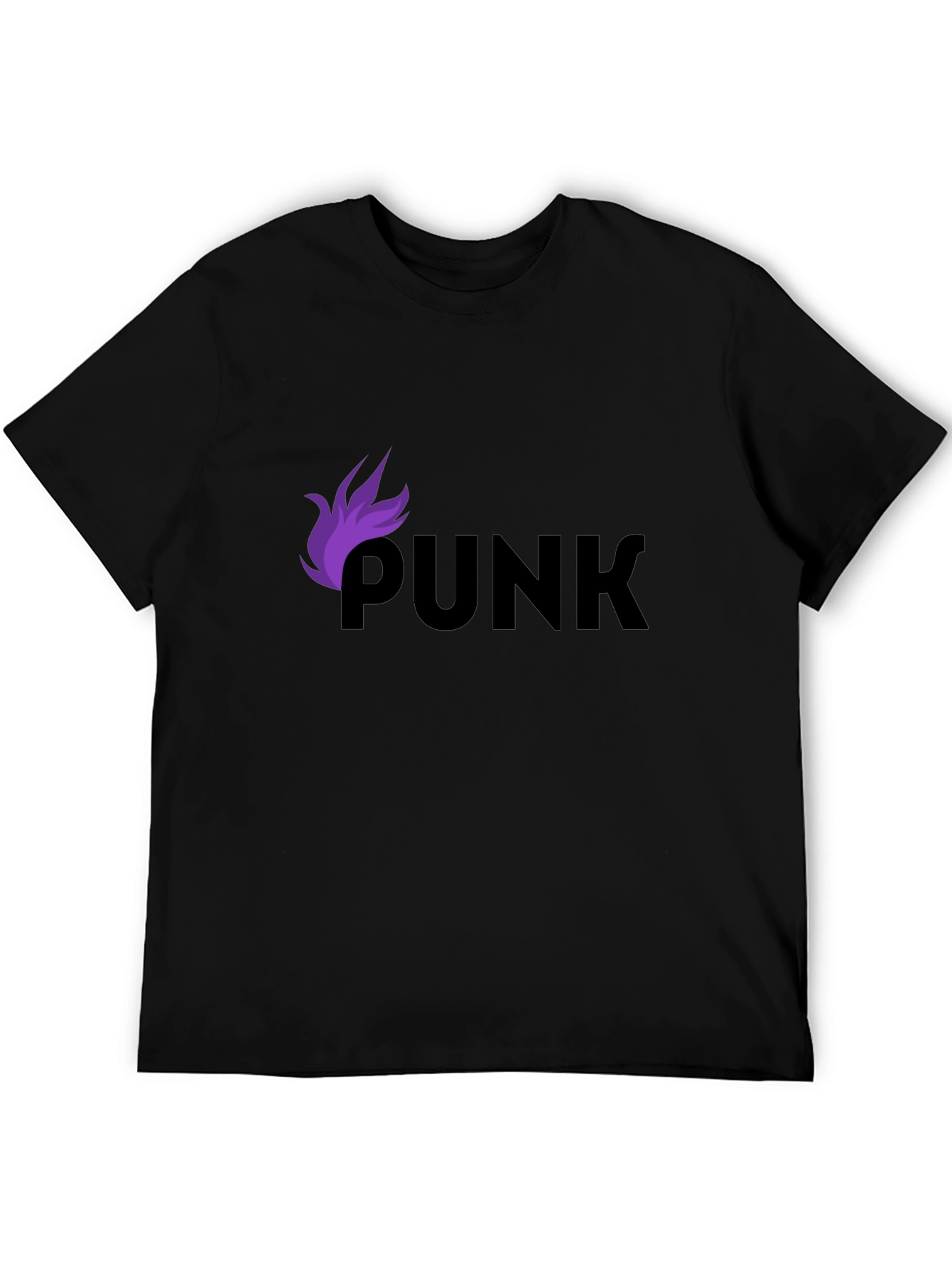 Black Punk Graphic Tee - Black Cotton T-Shirt view 5