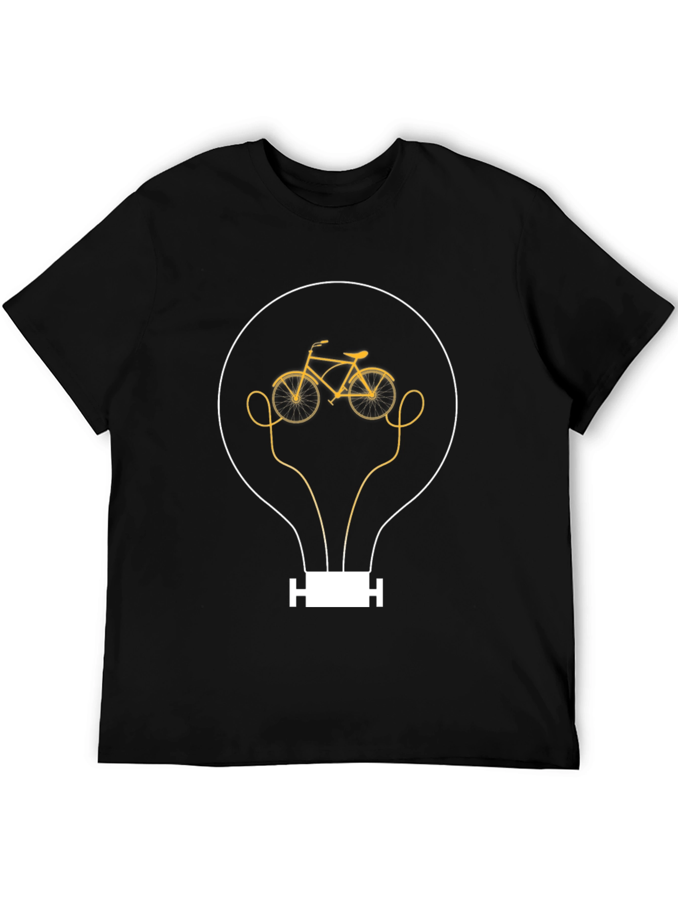 Black Bike Bulb Graphic Tee - Mens Black T-Shirt view 5