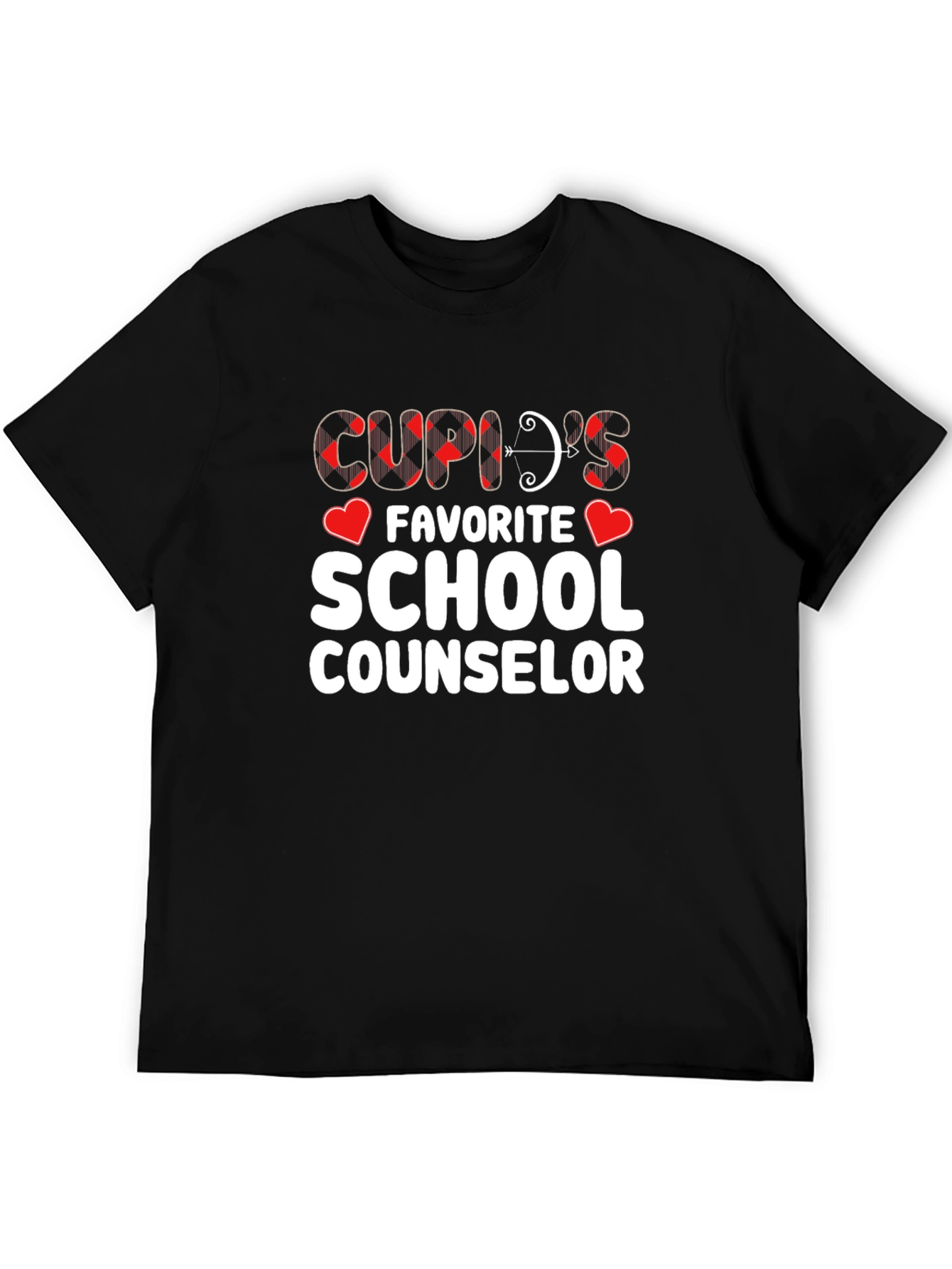Black Cupid's Favorite School Counselor T-Shirt view 5