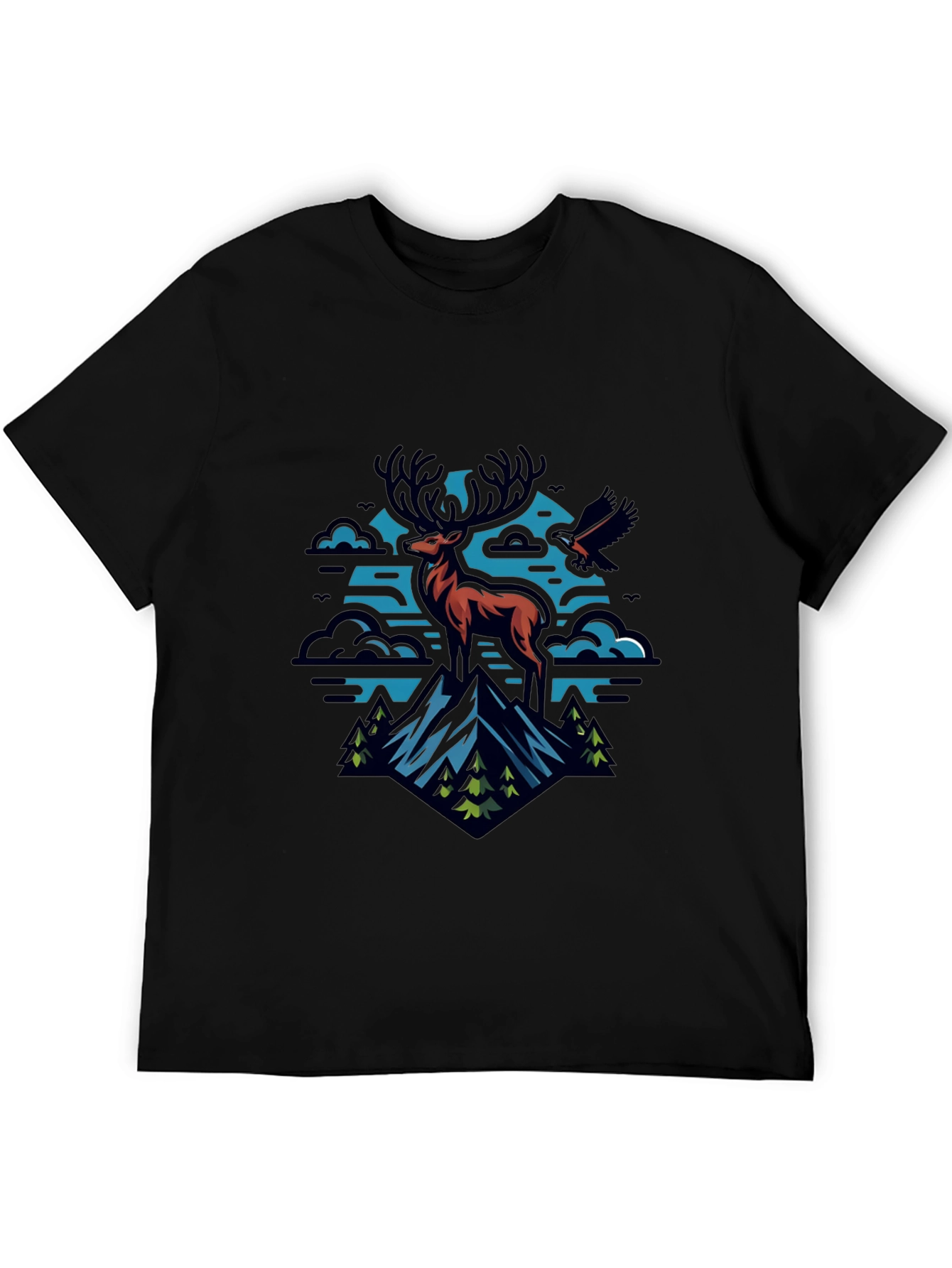 Black Mountain Deer Graphic Tee view 5
