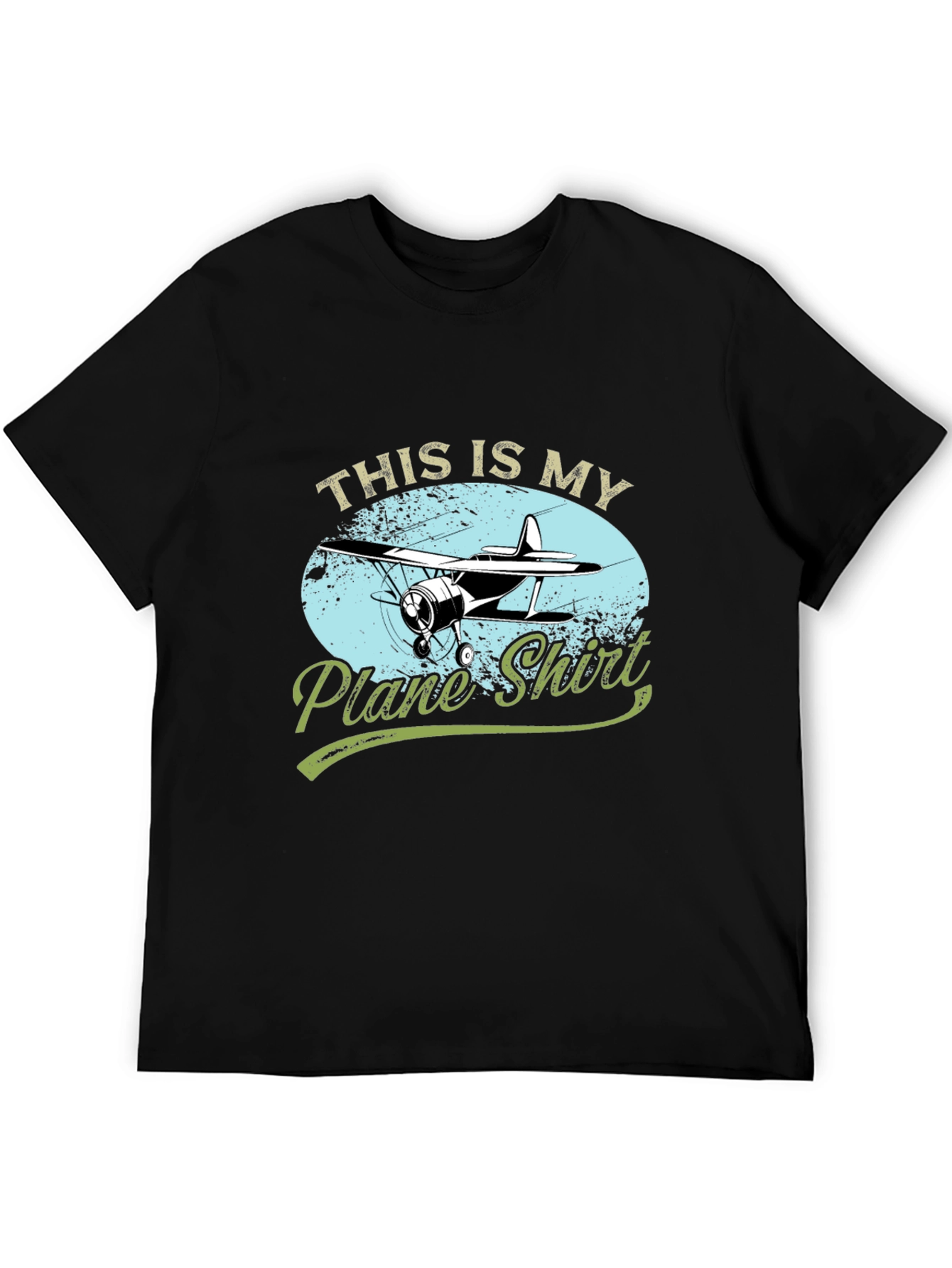 Black This Is My Plane Shirt - Aviation T-Shirt view 5