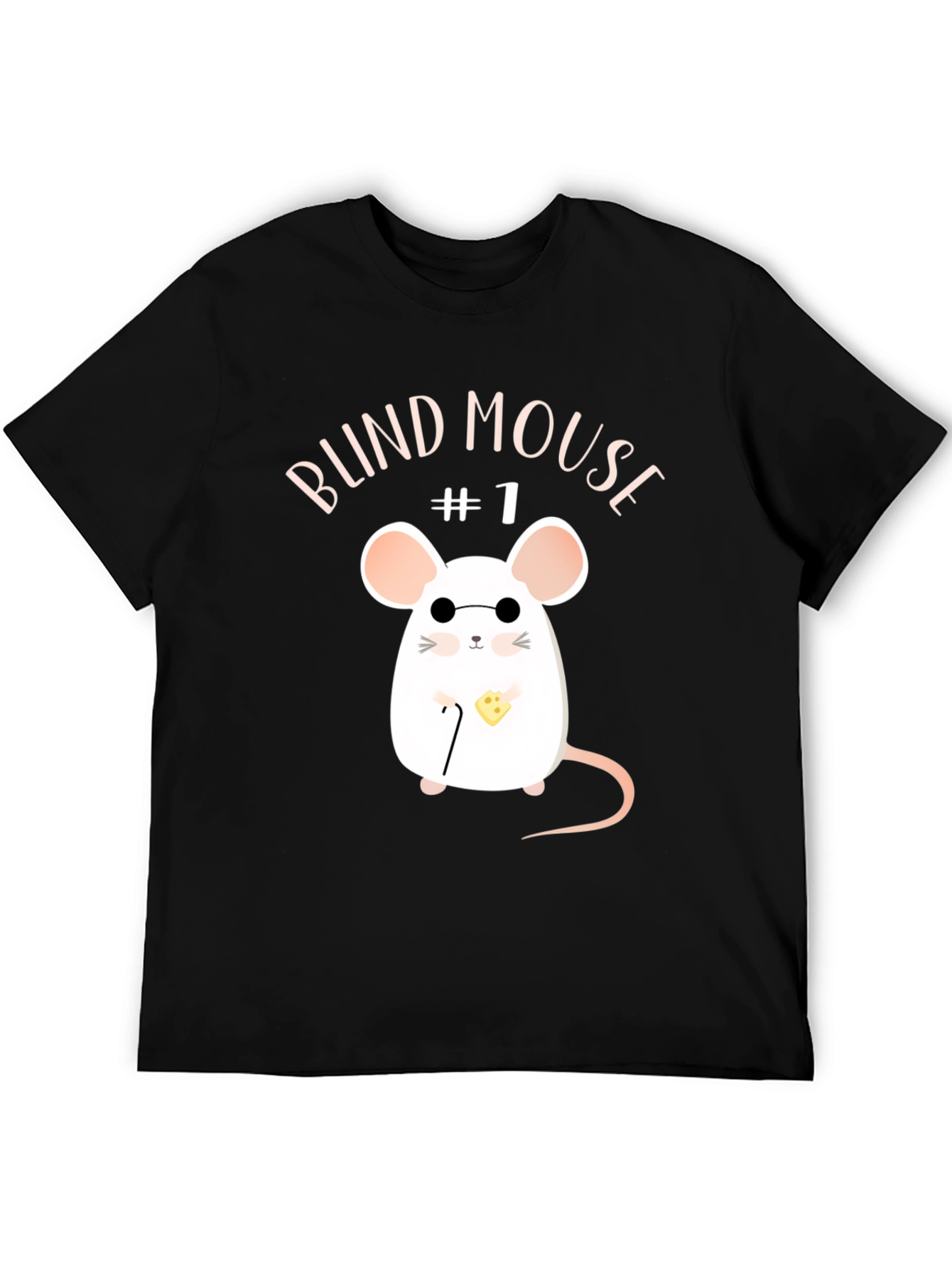 Black Blind Mouse #1 Graphic T-Shirt view 5
