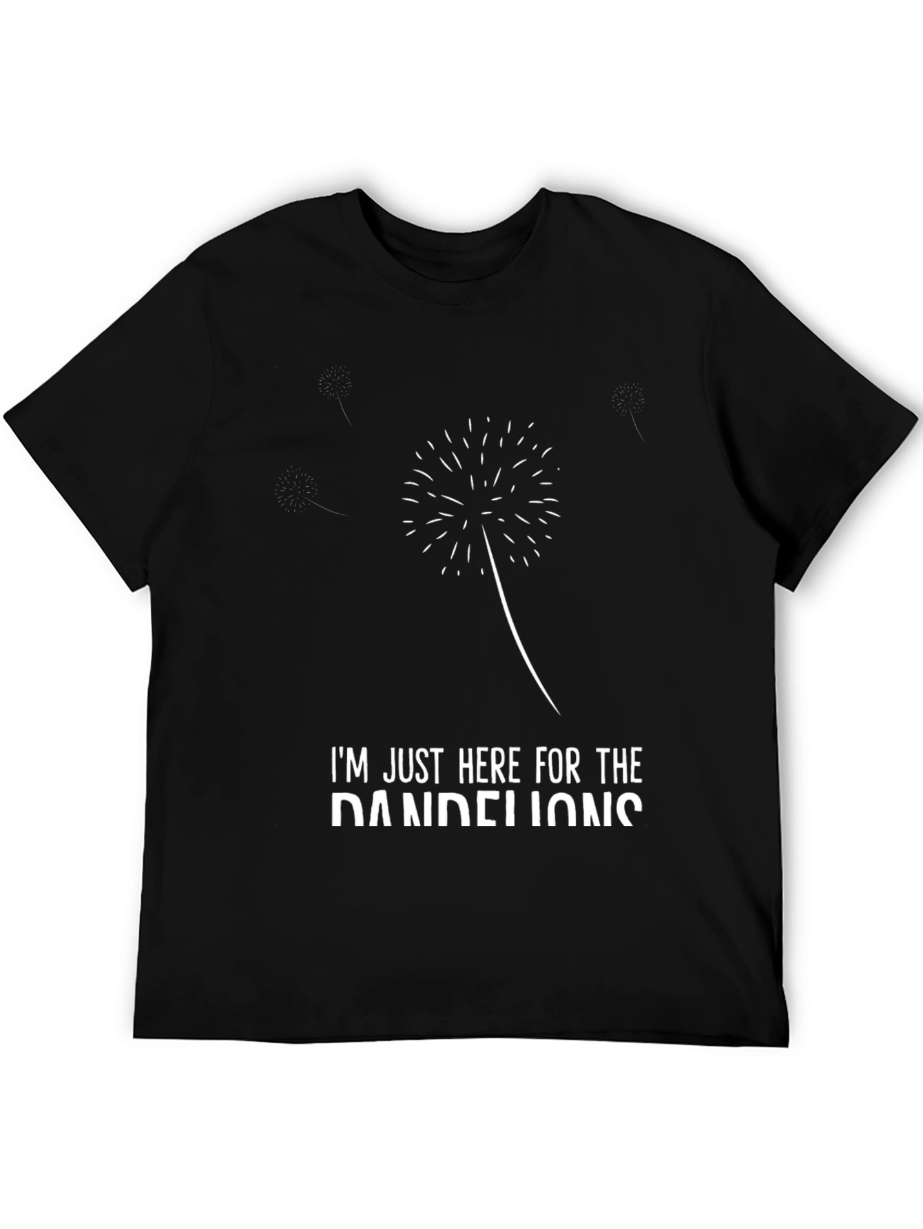 Black Dandelions T-Shirt - Funny Graphic Tee view 5