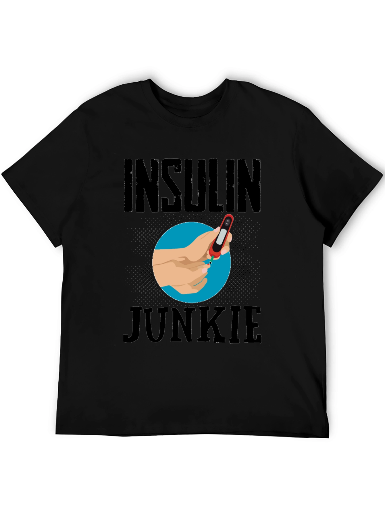 Black Insulin Junkie Graphic T-Shirt view 5