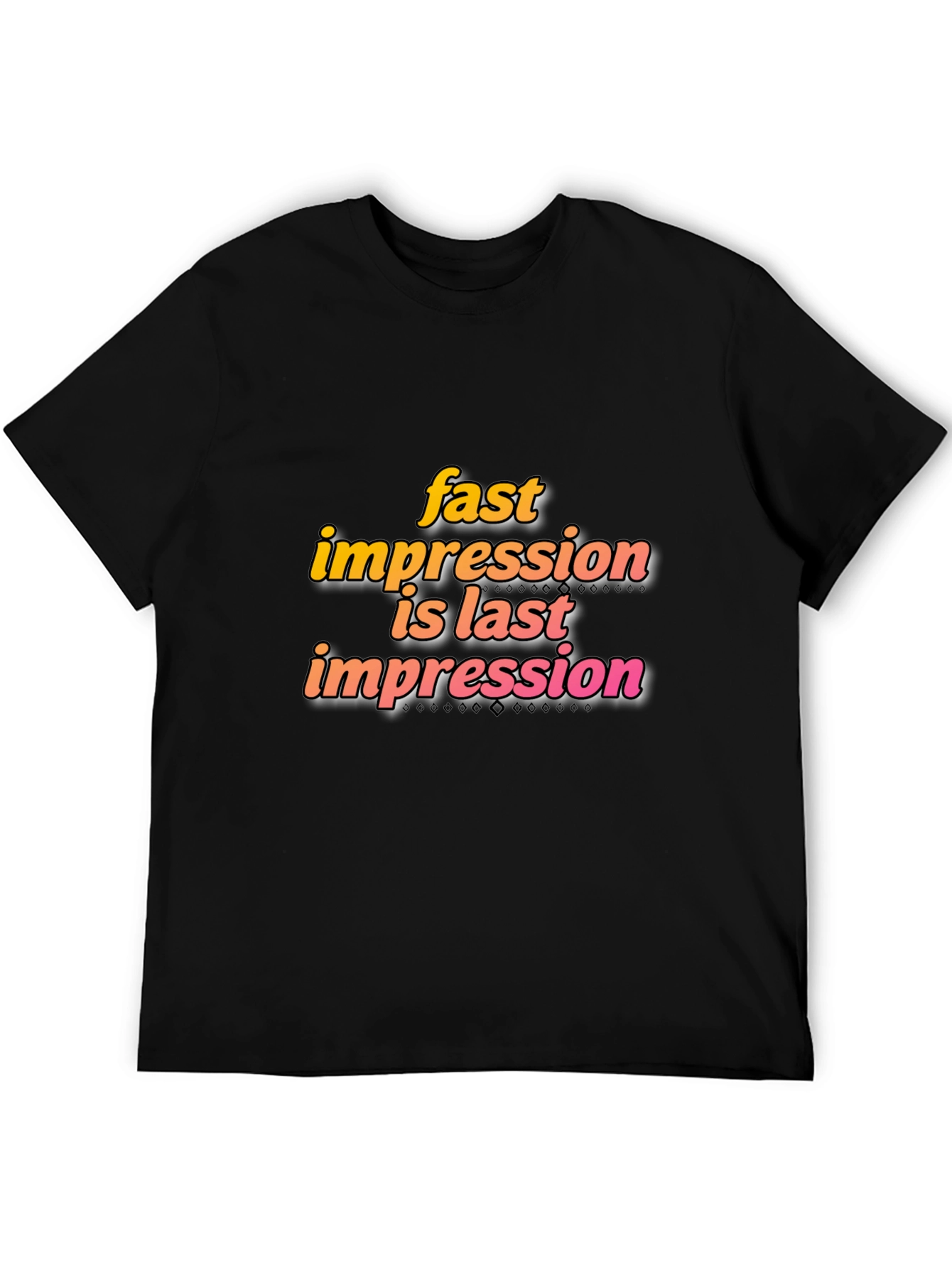 Black Fast Impression Tee - Stylish Black Cotton Blend T-Shirt view 5