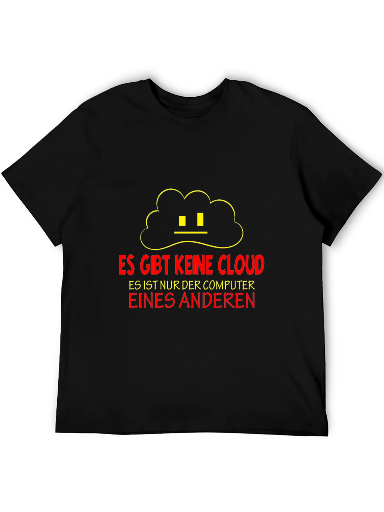 Black Funny Cloud Tech T-Shirt - No Cloud Just Another Computer view 5