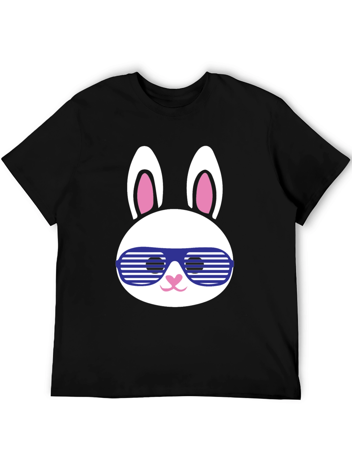 Black Cool Bunny Graphic Tee view 5