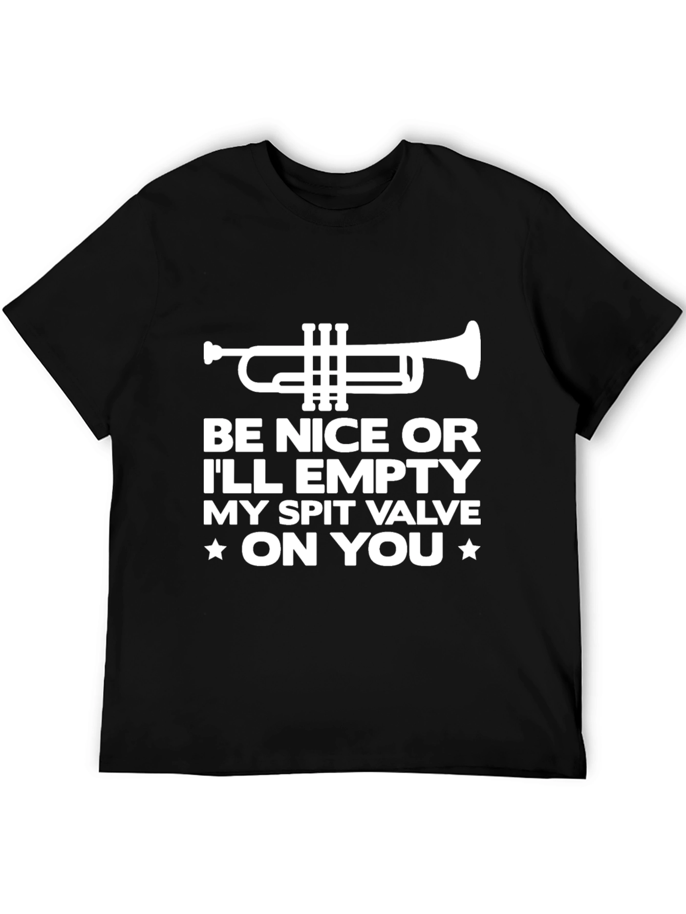Black Funny Trumpet T-Shirt - Spit Valve Warning view 5