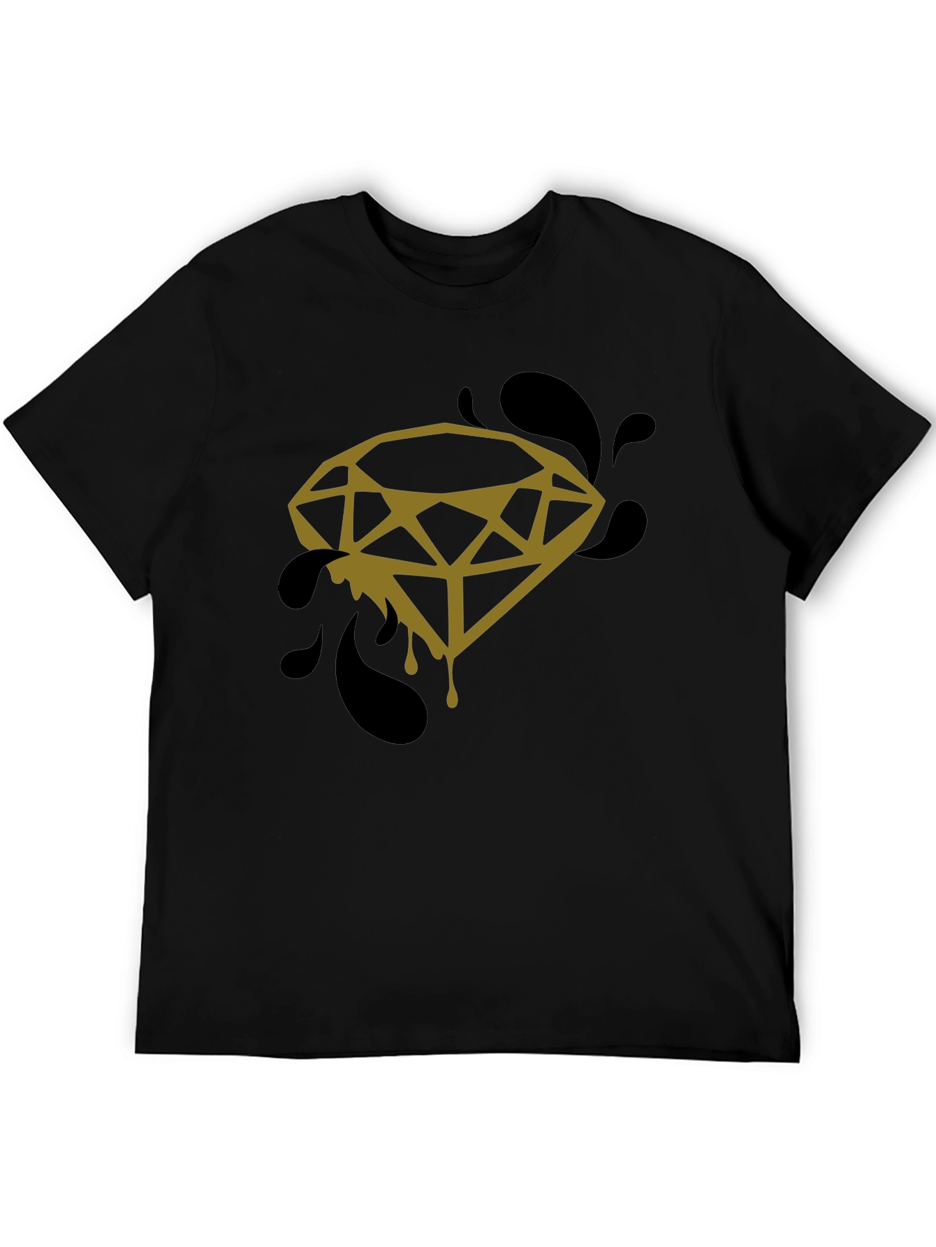 Black Diamond Drip Graphic Tee - Modern Streetwear view 5