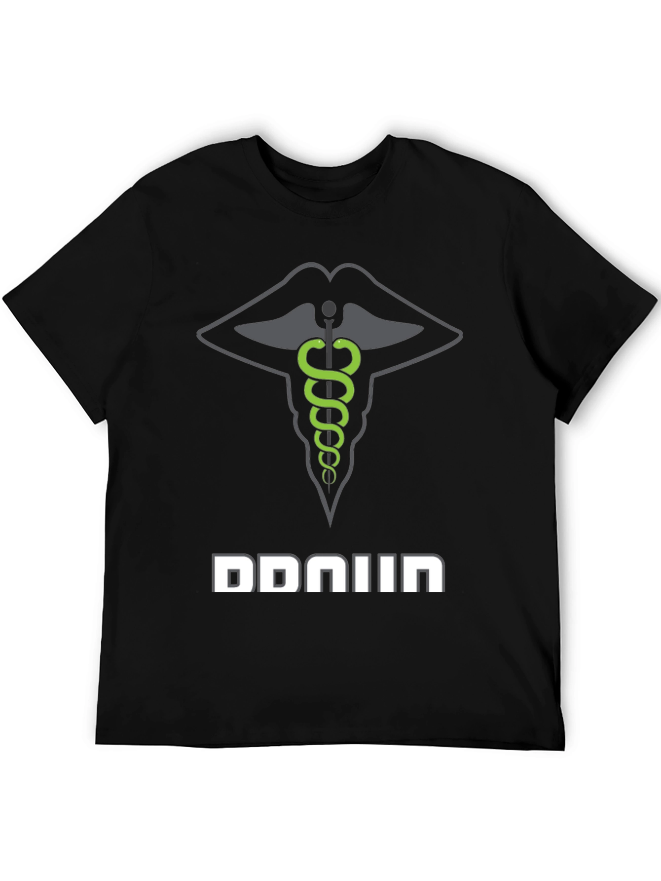 Black Medical Lips Graphic T-Shirt - Unique Design view 5