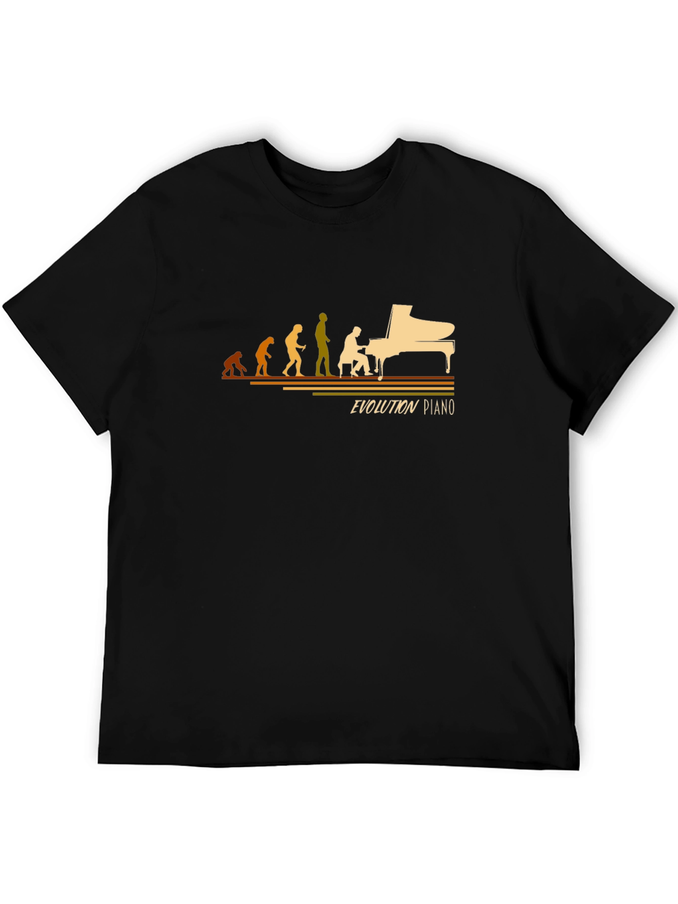 Black Evolution of Piano Black T-Shirt view 5