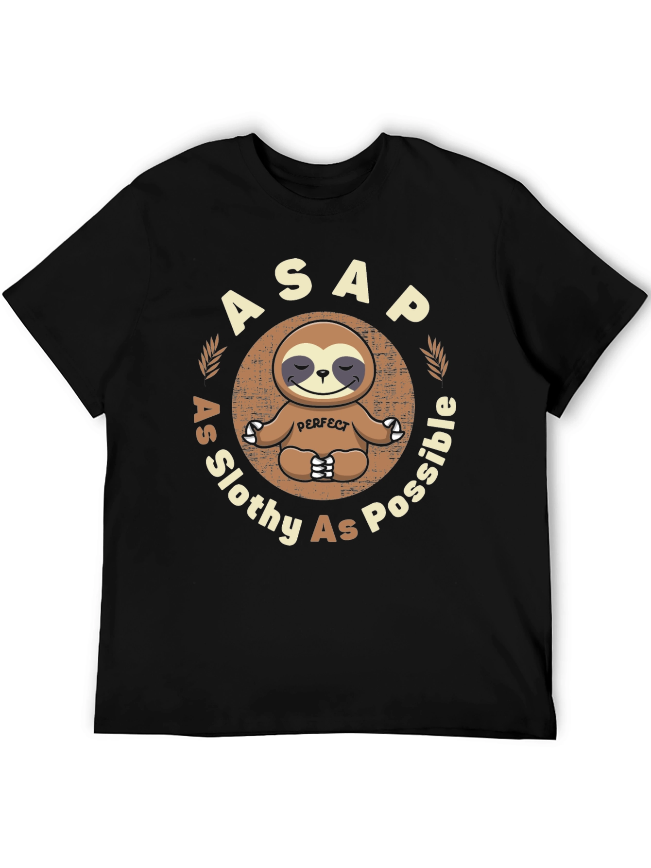 Black ASAP As Slothy As Possible T-Shirt view 5