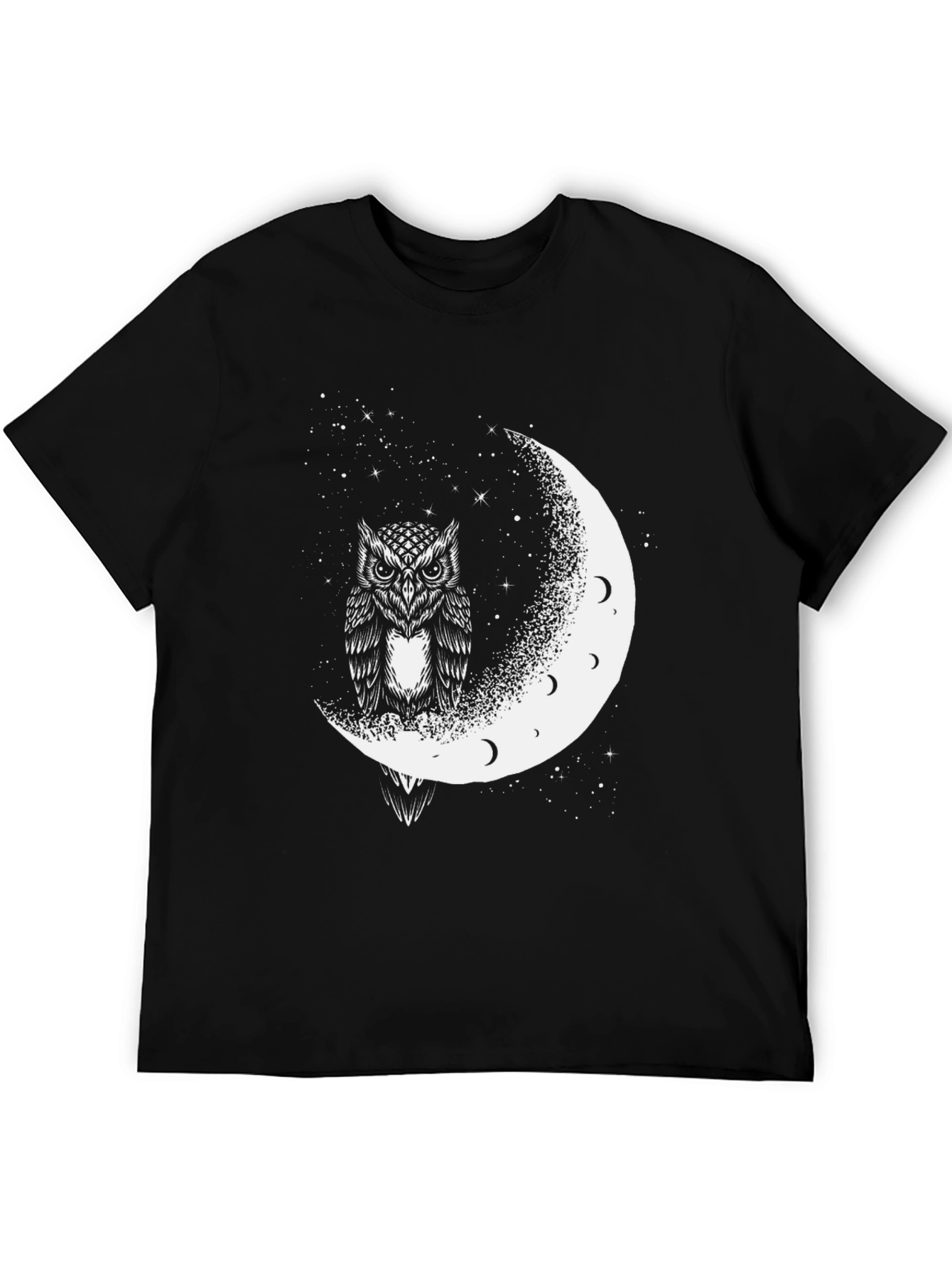 Black Owl Moon Black T-Shirt view 5