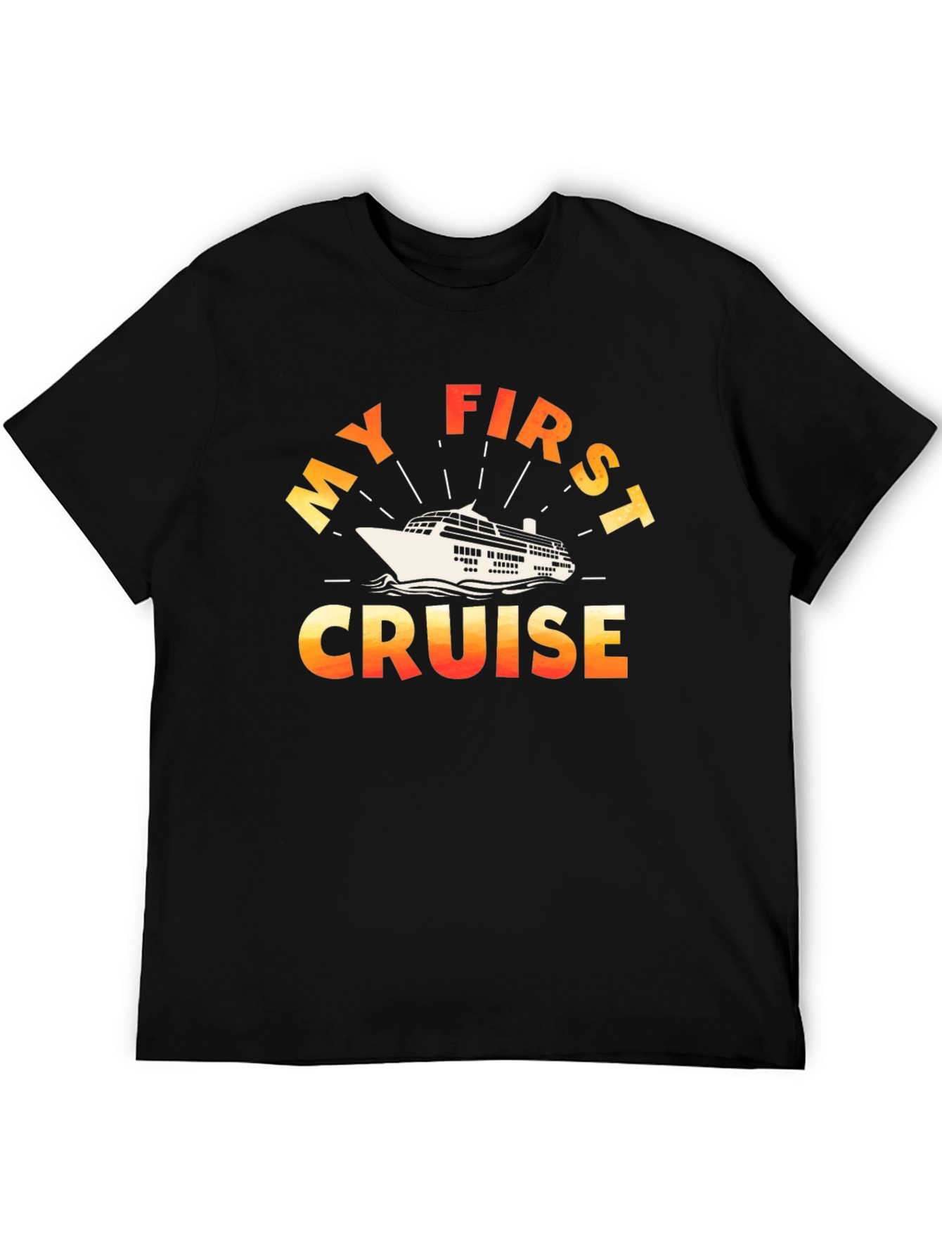 Black My First Cruise Graphic T-Shirt - Vacation Souvenir view 5