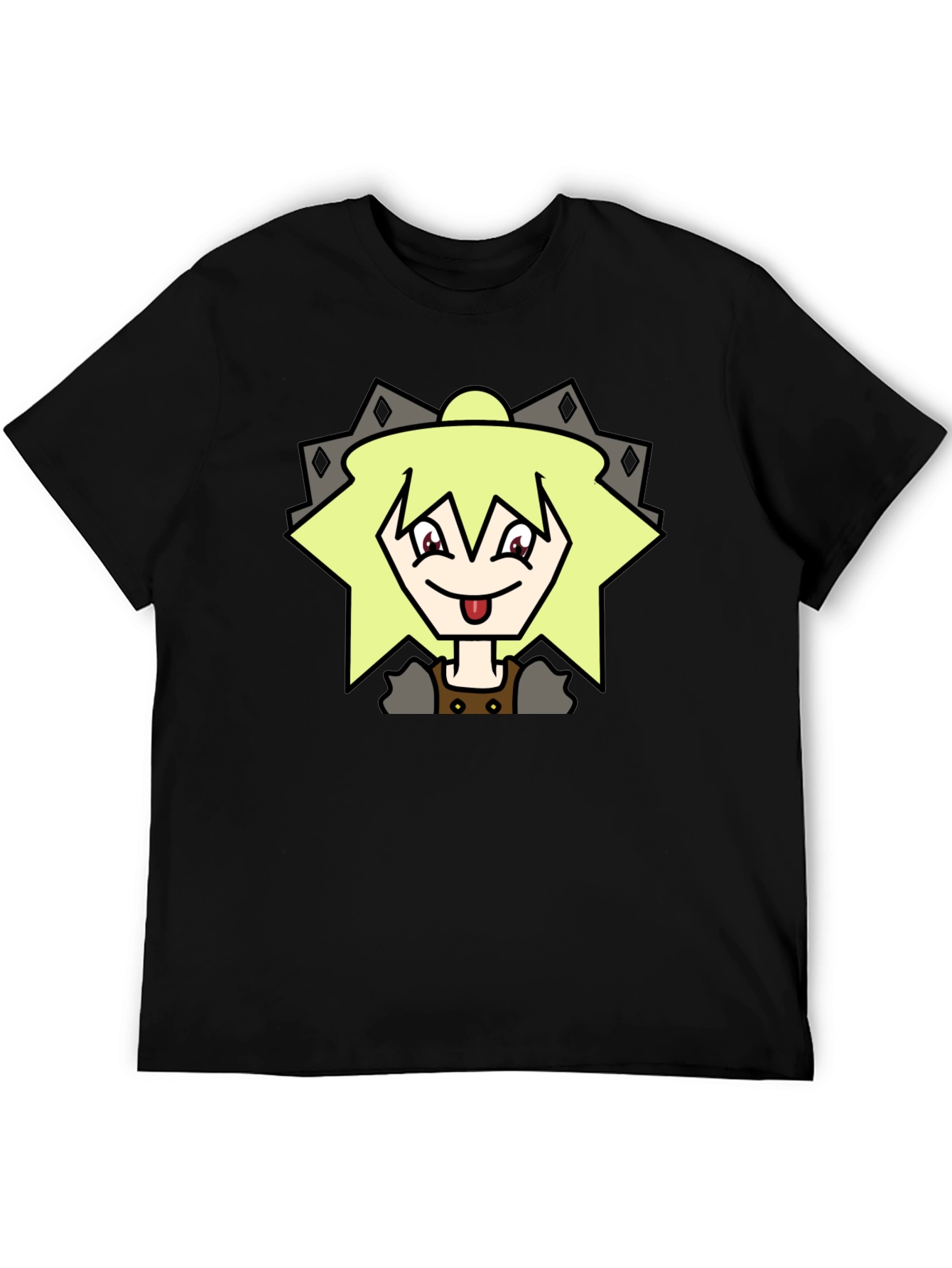 Black Anime Character Graphic Tee - Black T-Shirt view 5
