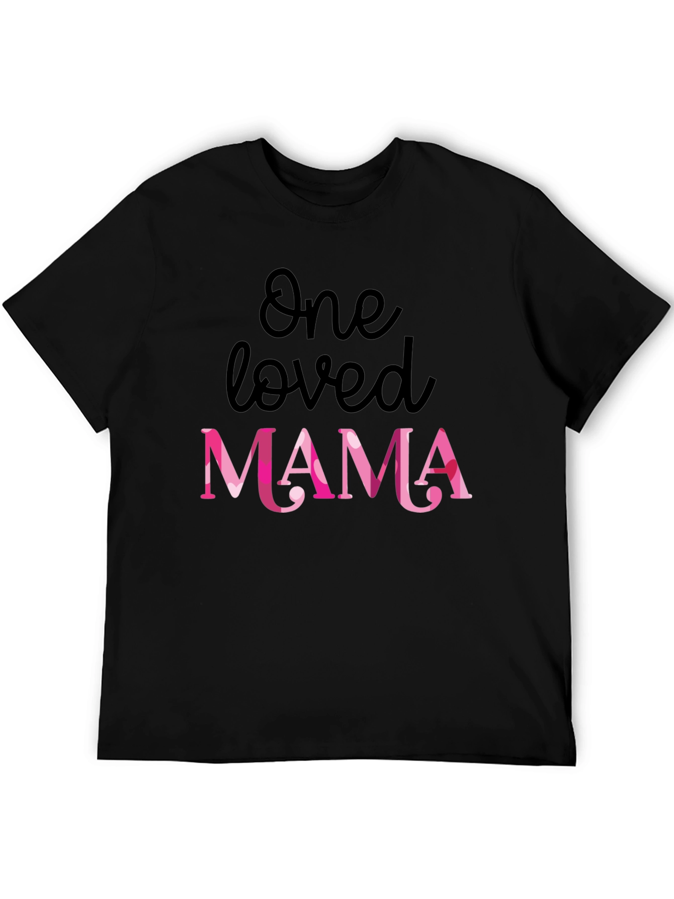 Black One Loved Mama Graphic Tee - Cute Mother's Day Gift view 5