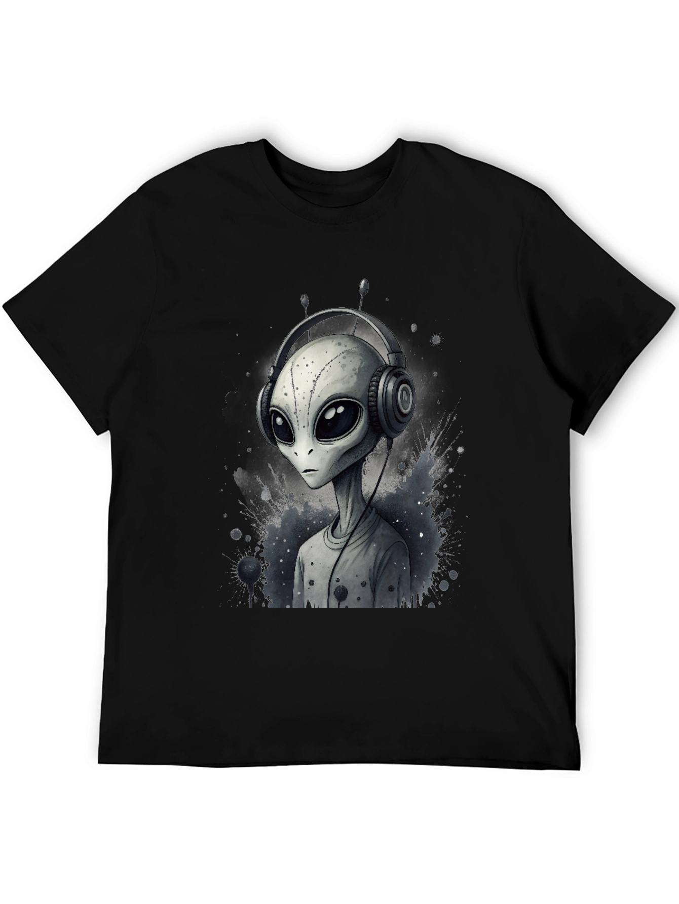 Black Alien DJ Graphic Tee - Black view 5