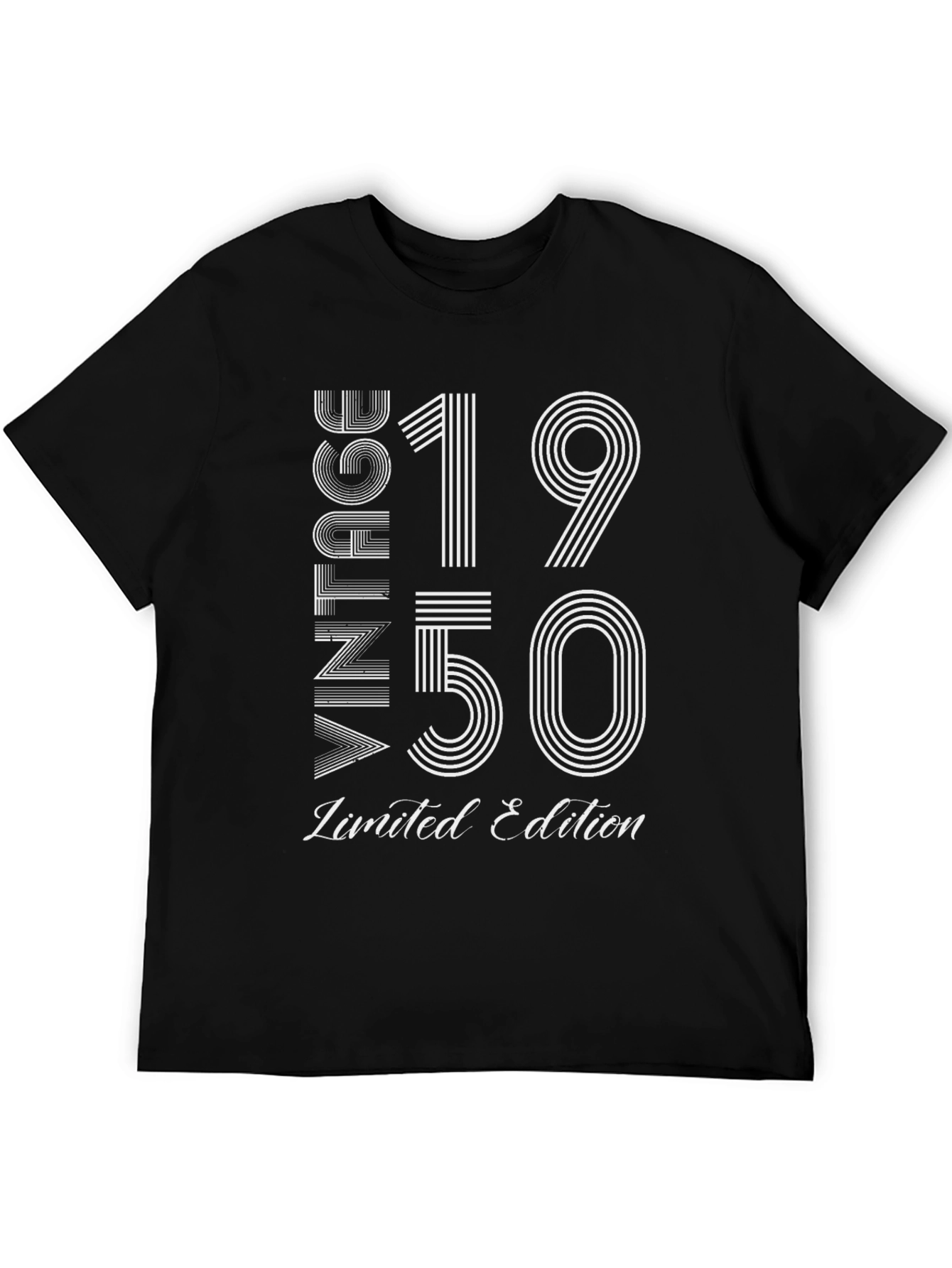 Black Vintage 1950 Limited Edition T-Shirt view 5