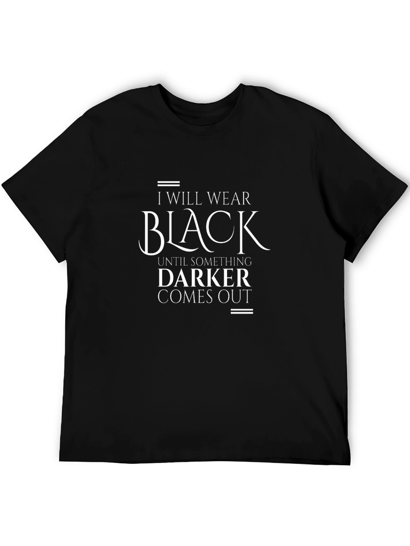 Black I Will Wear Black Graphic Tee view 5