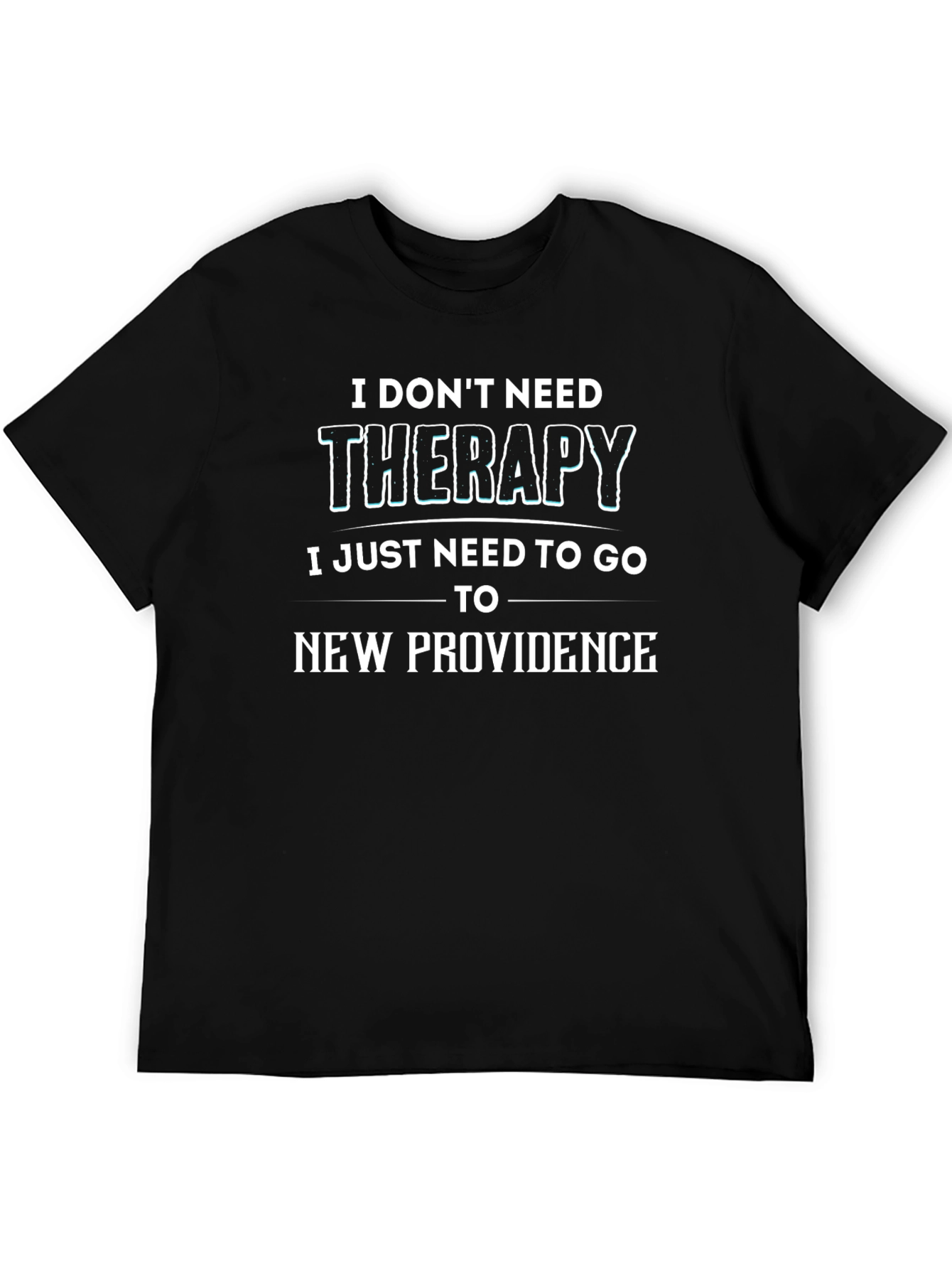 Black New Providence Therapy T-Shirt - Novelty Graphic Tee view 5