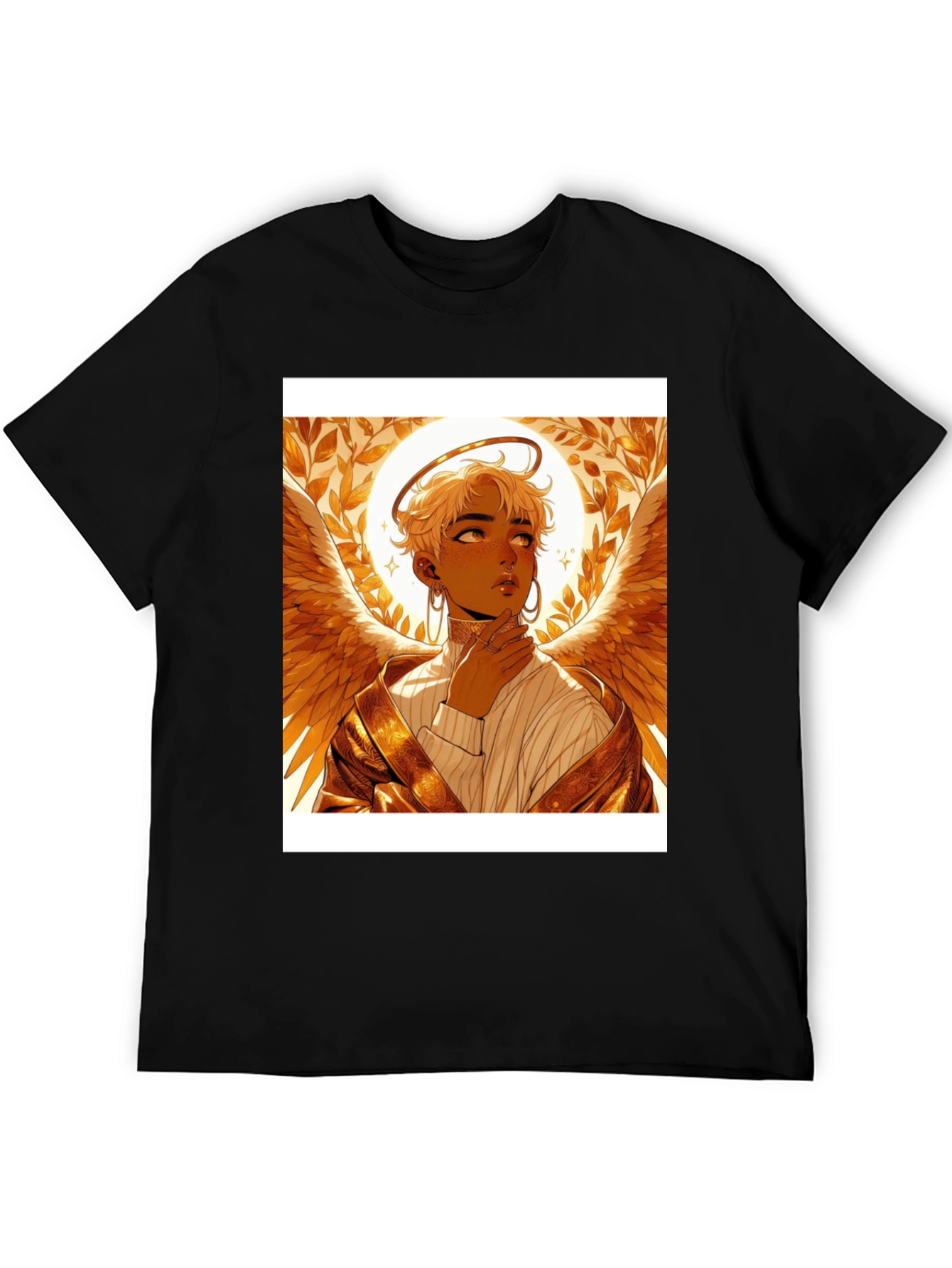 Black Angel Wings Graphic Tee - Stylish Cotton Comfort view 5