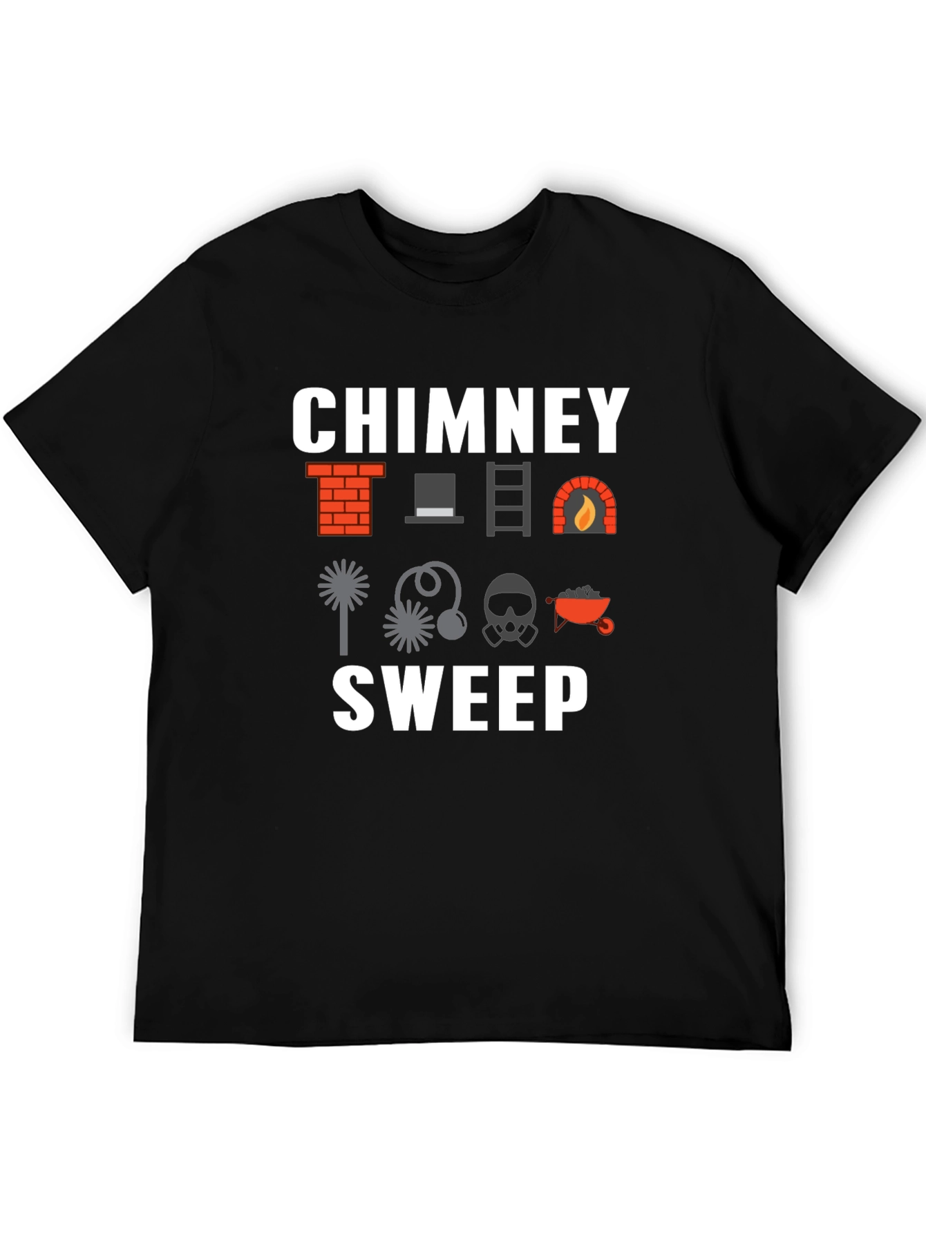 Black Chimney Sweep Graphic T-Shirt view 5