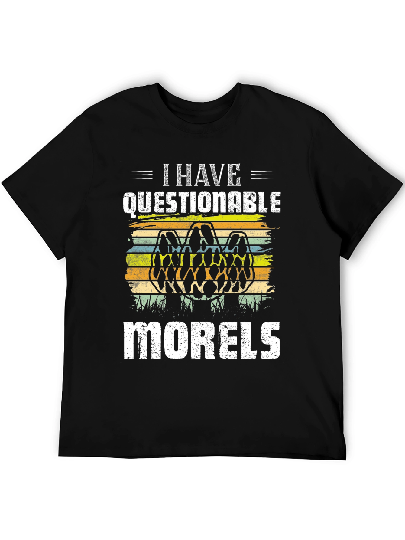 I Have Questionable Morels Funny Morel Mushroom Hunter T-Shirt - 5