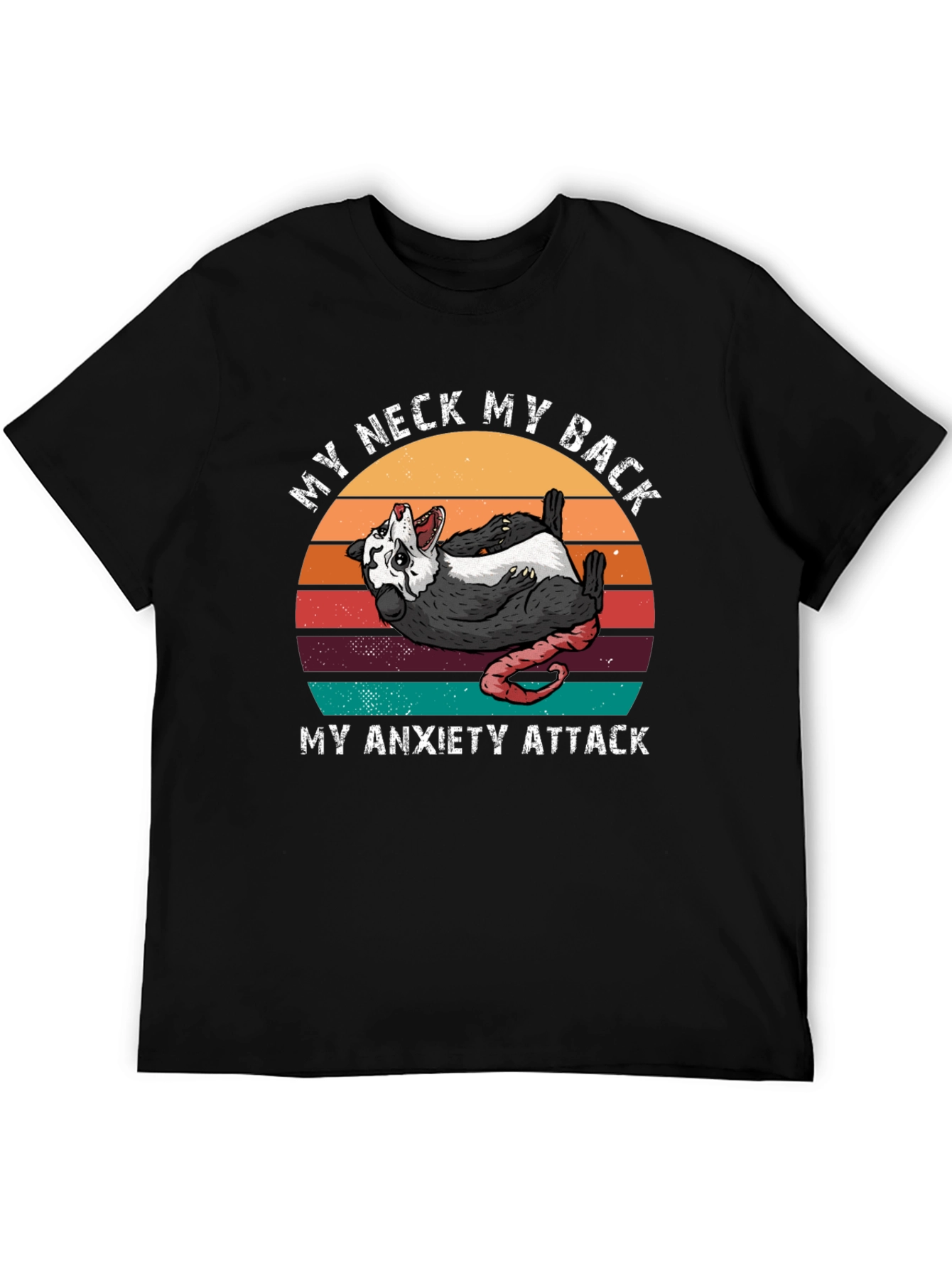 Black My Neck My Back My Anxiety Attack Graphic Tee view 5