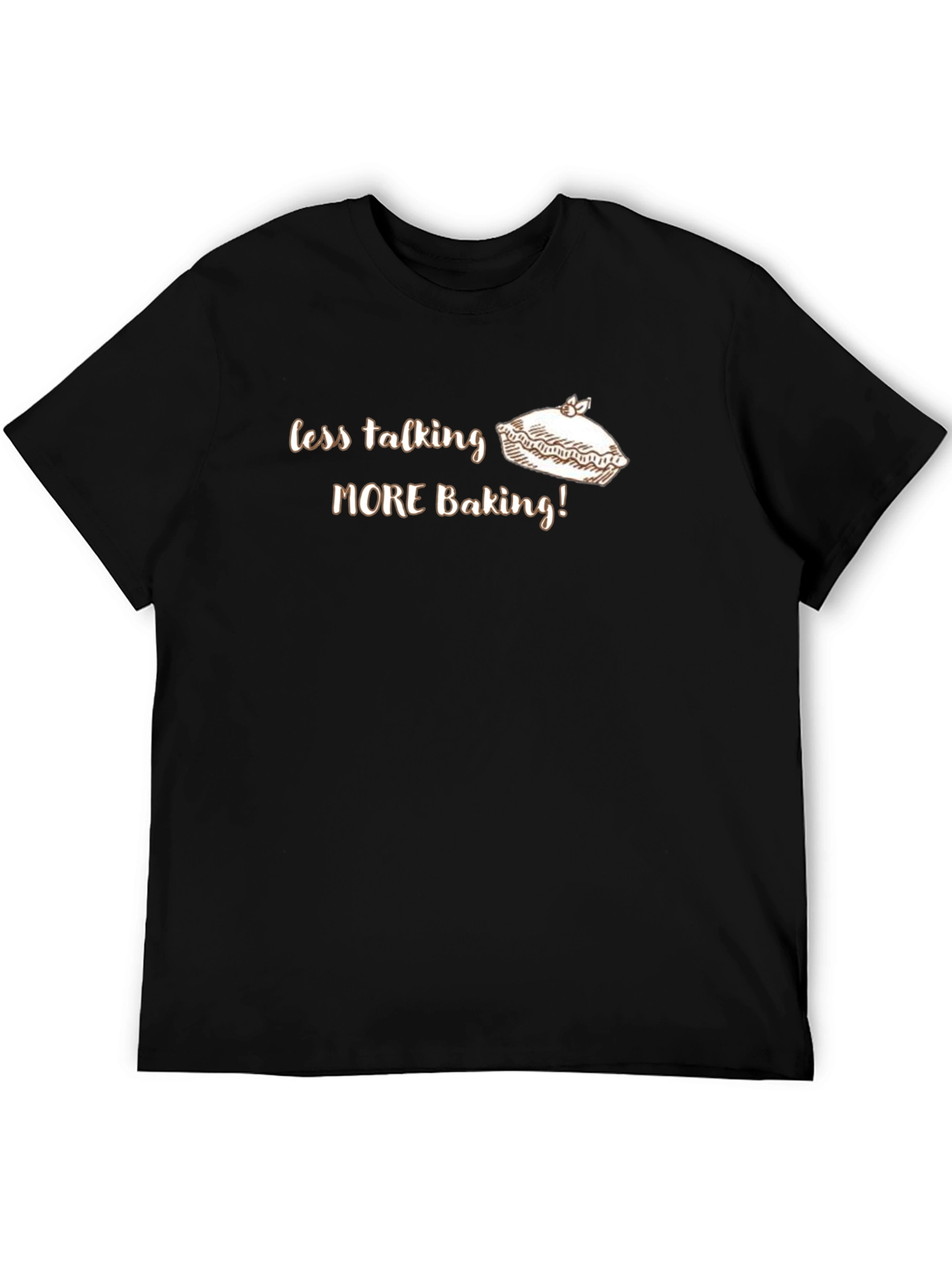 Black Less Talking More Baking Graphic Tee view 5
